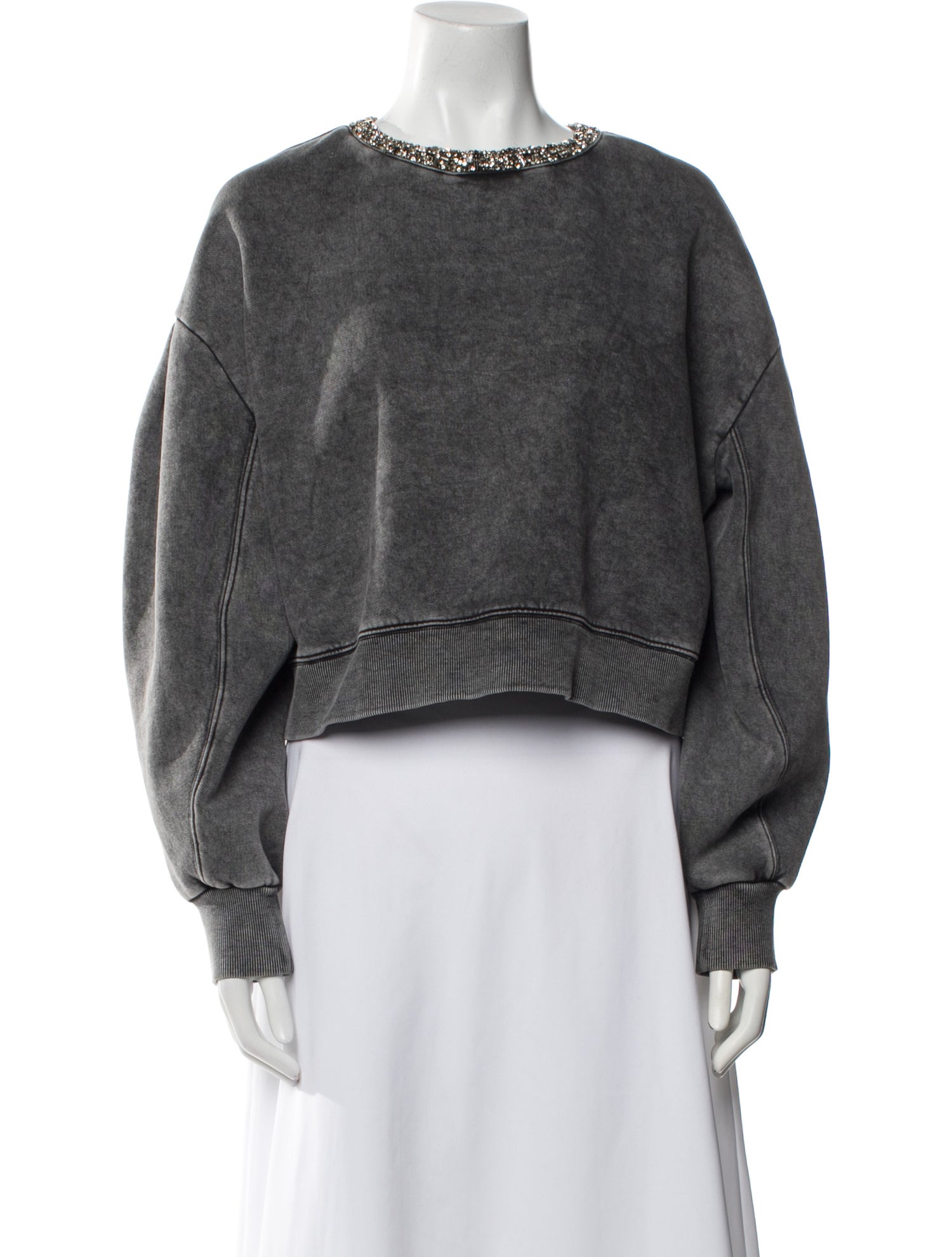 Sandro Bateau Neckline Long Sleeve Sweatshirt