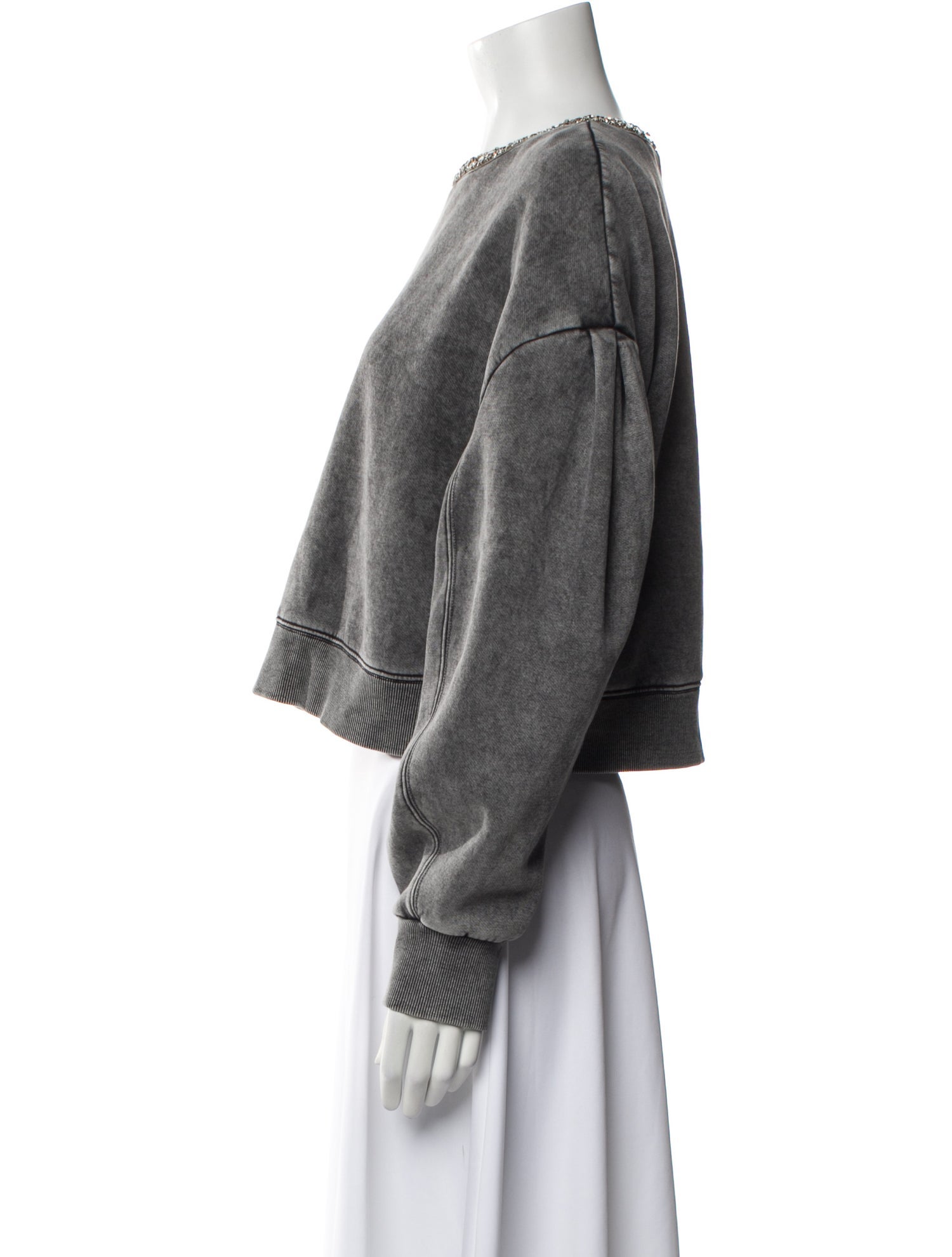 Sandro Bateau Neckline Long Sleeve Sweatshirt