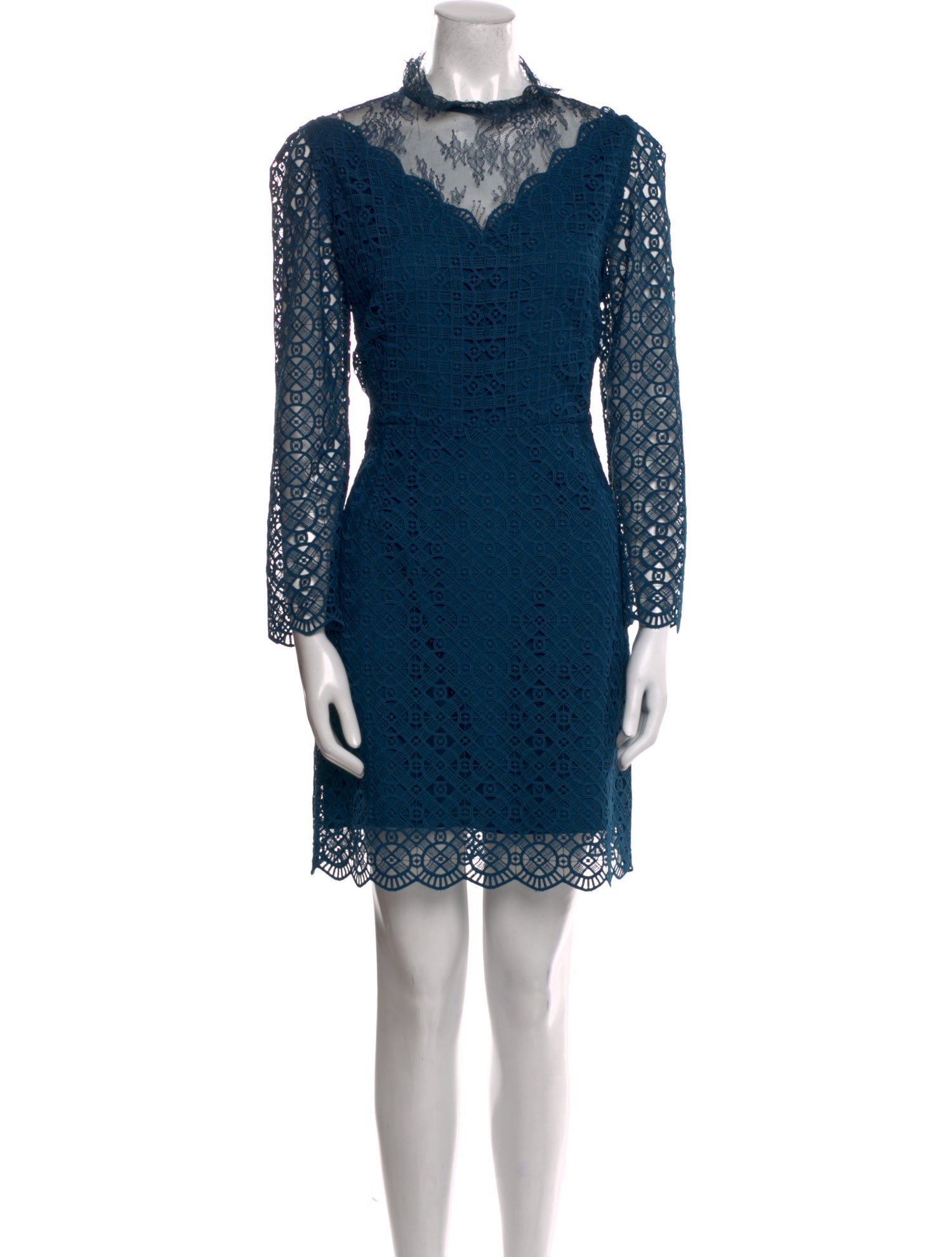 Sandro Lace Pattern Mini Dress