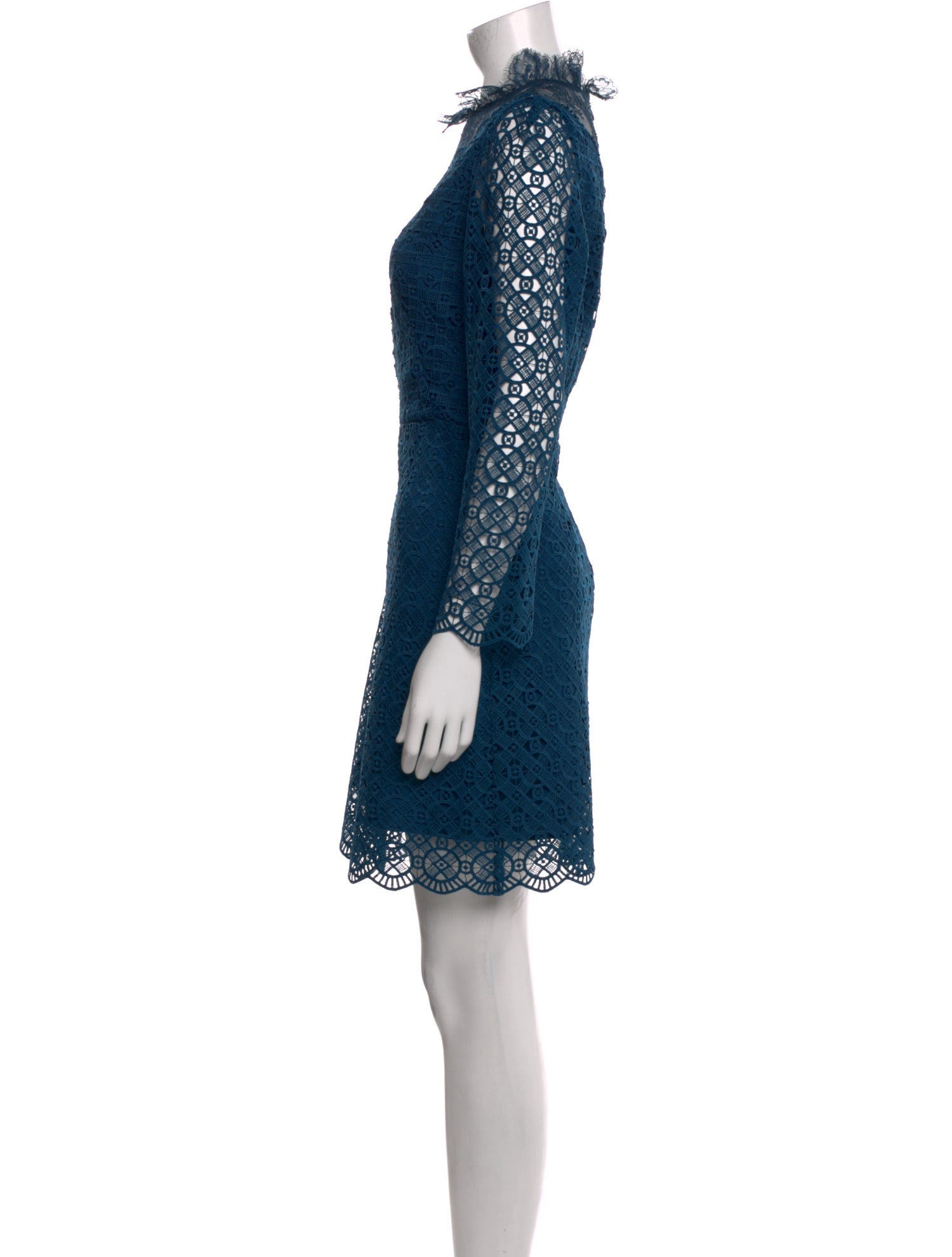 Sandro Lace Pattern Mini Dress