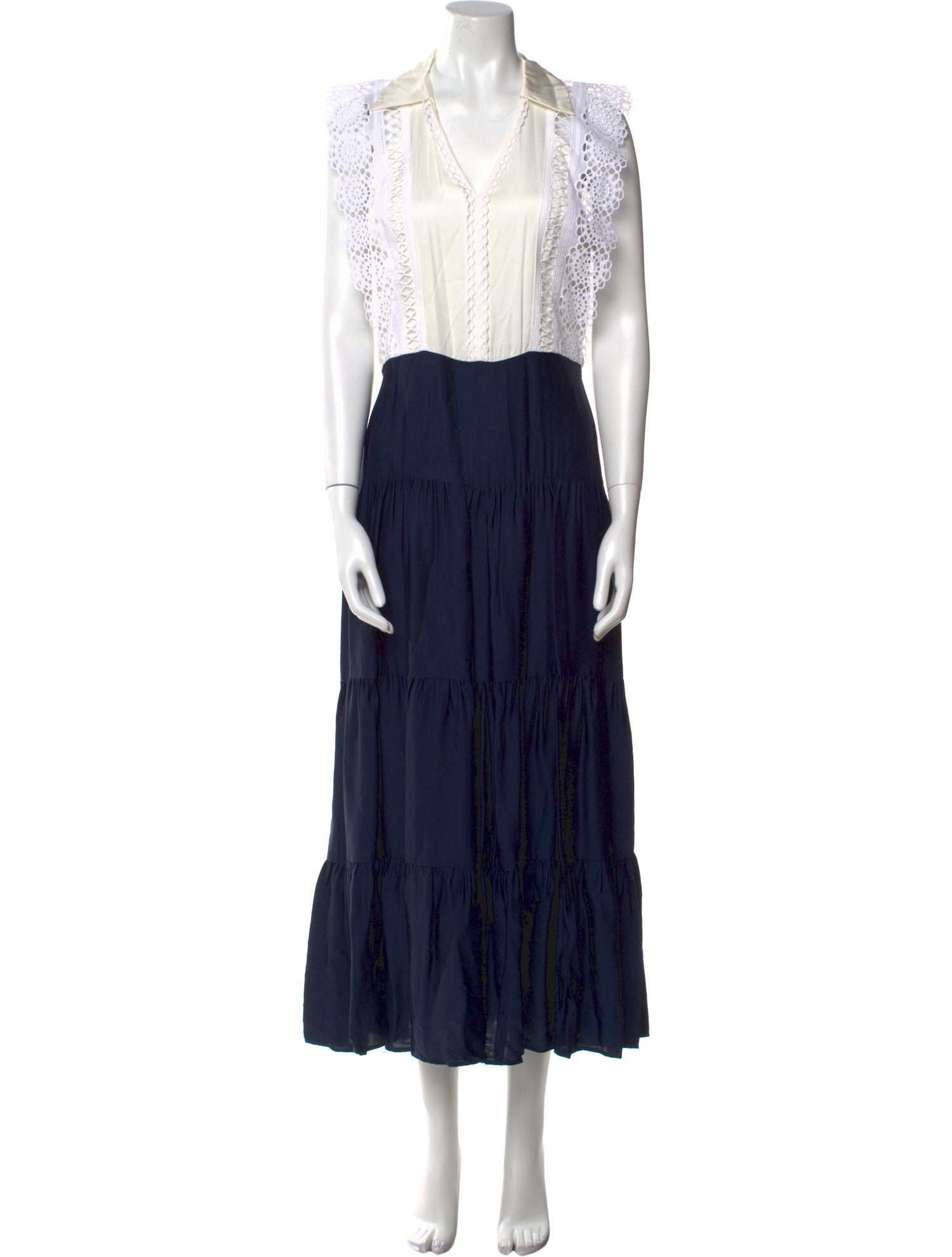 Sandro Colorblock Pattern Long Dress w/ Tags