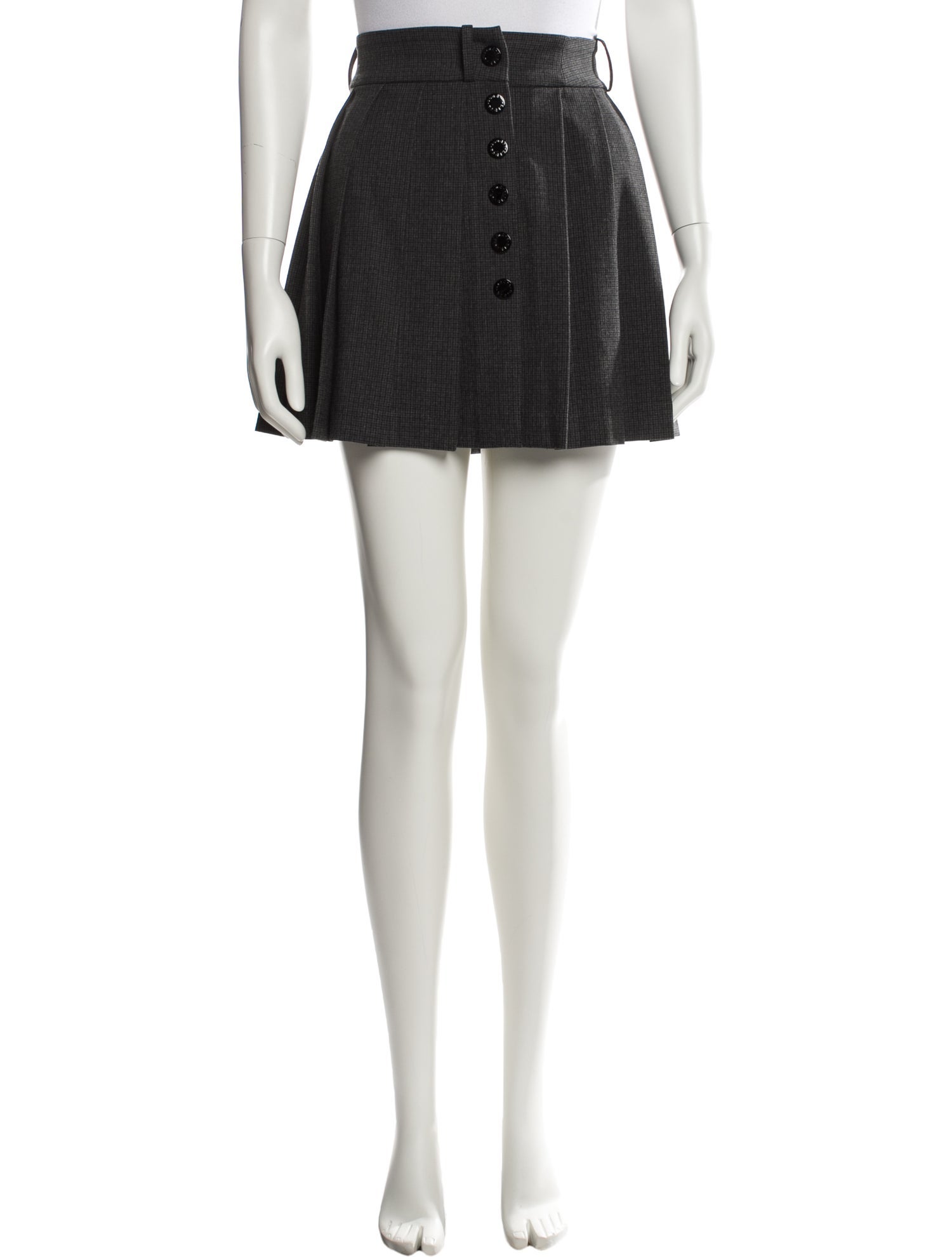 Sandro Pleated Accents Mini Skirt