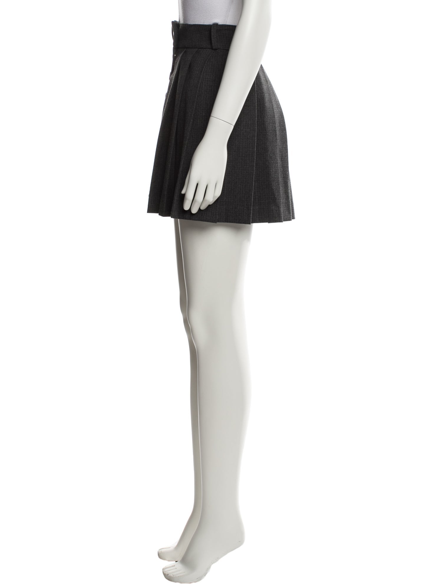 Sandro Pleated Accents Mini Skirt