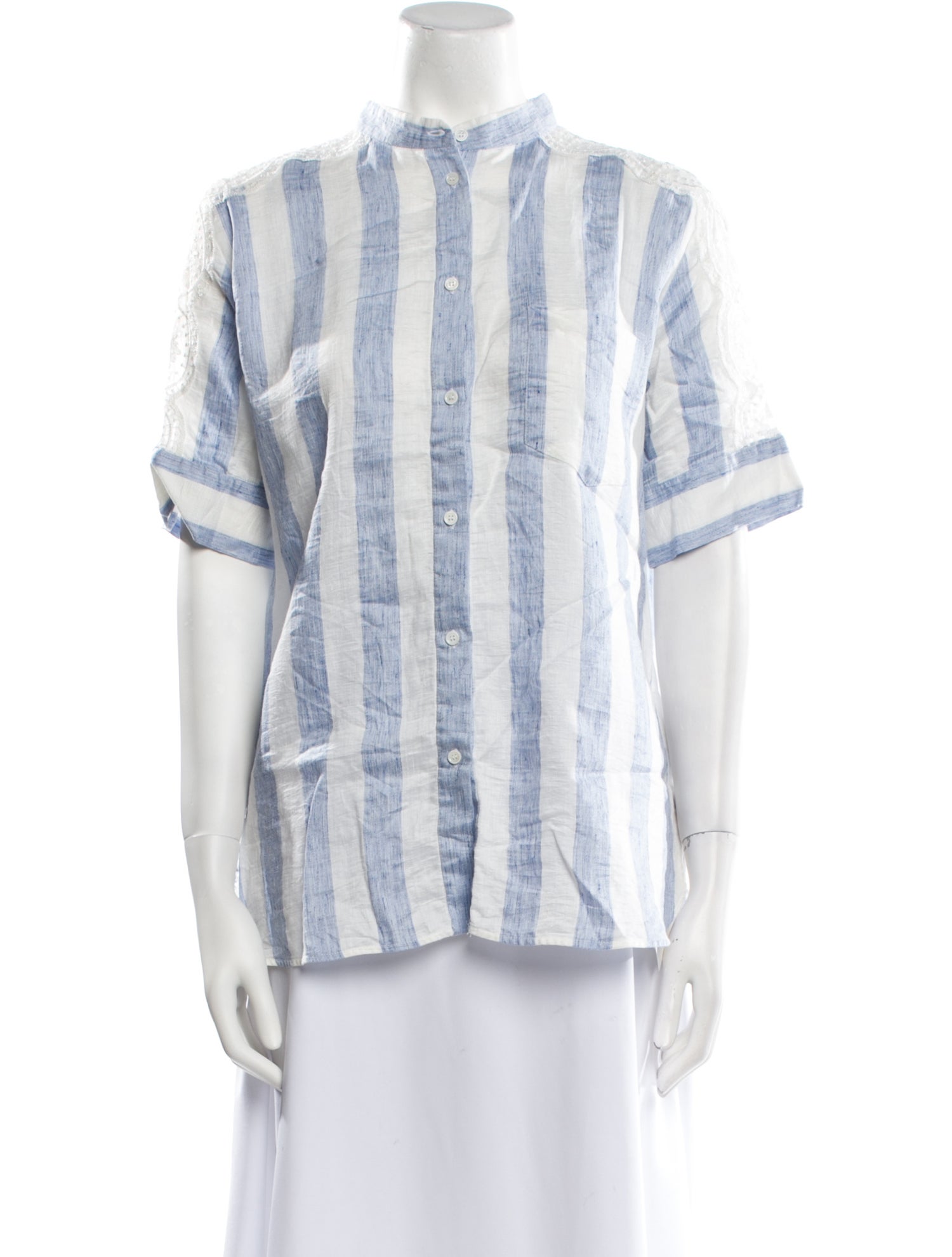 Sandro Linen Striped Tunic