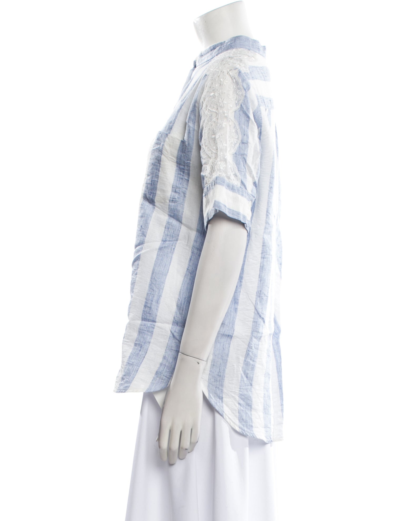 Sandro Linen Striped Tunic