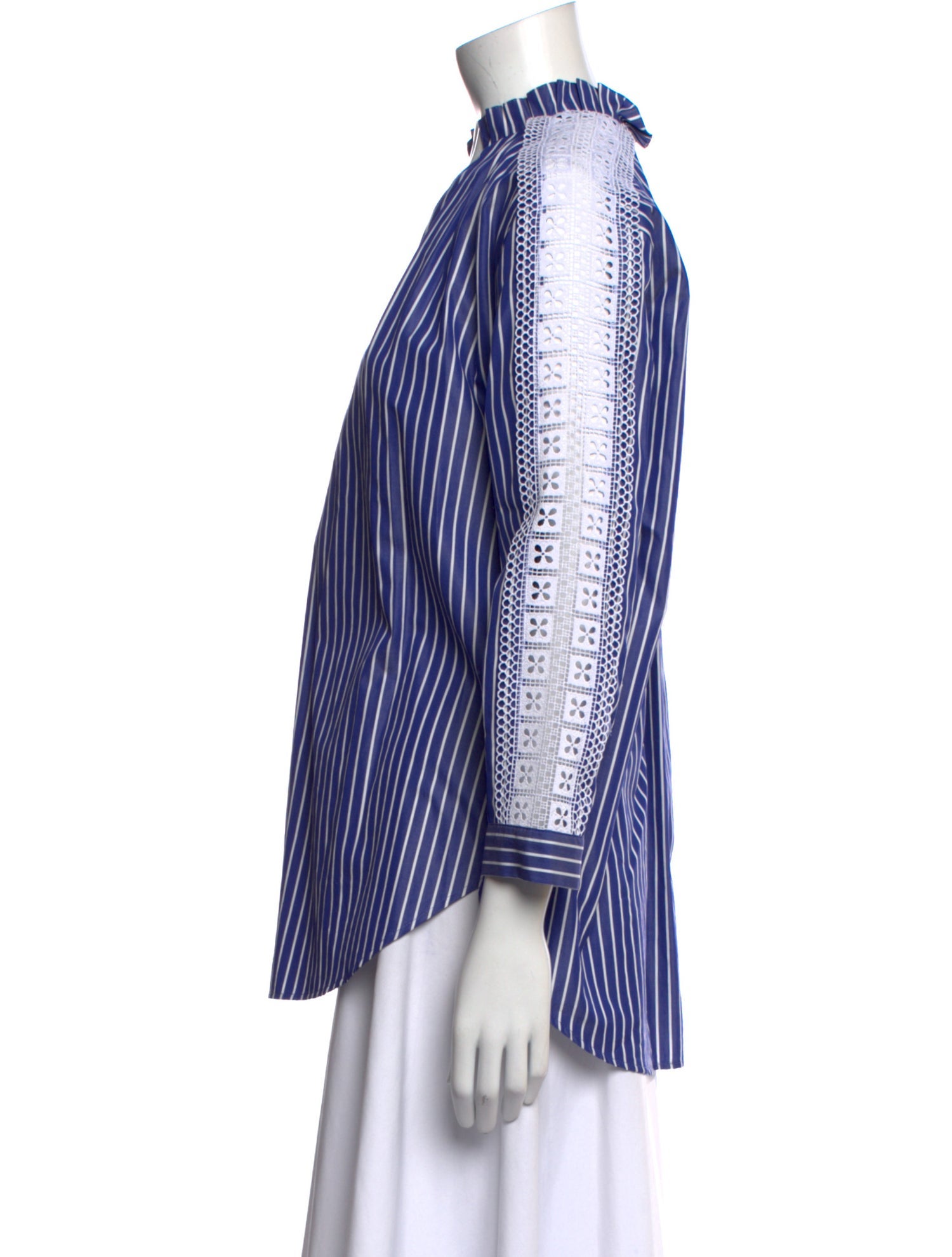 Sandro Striped V-Neck Blouse