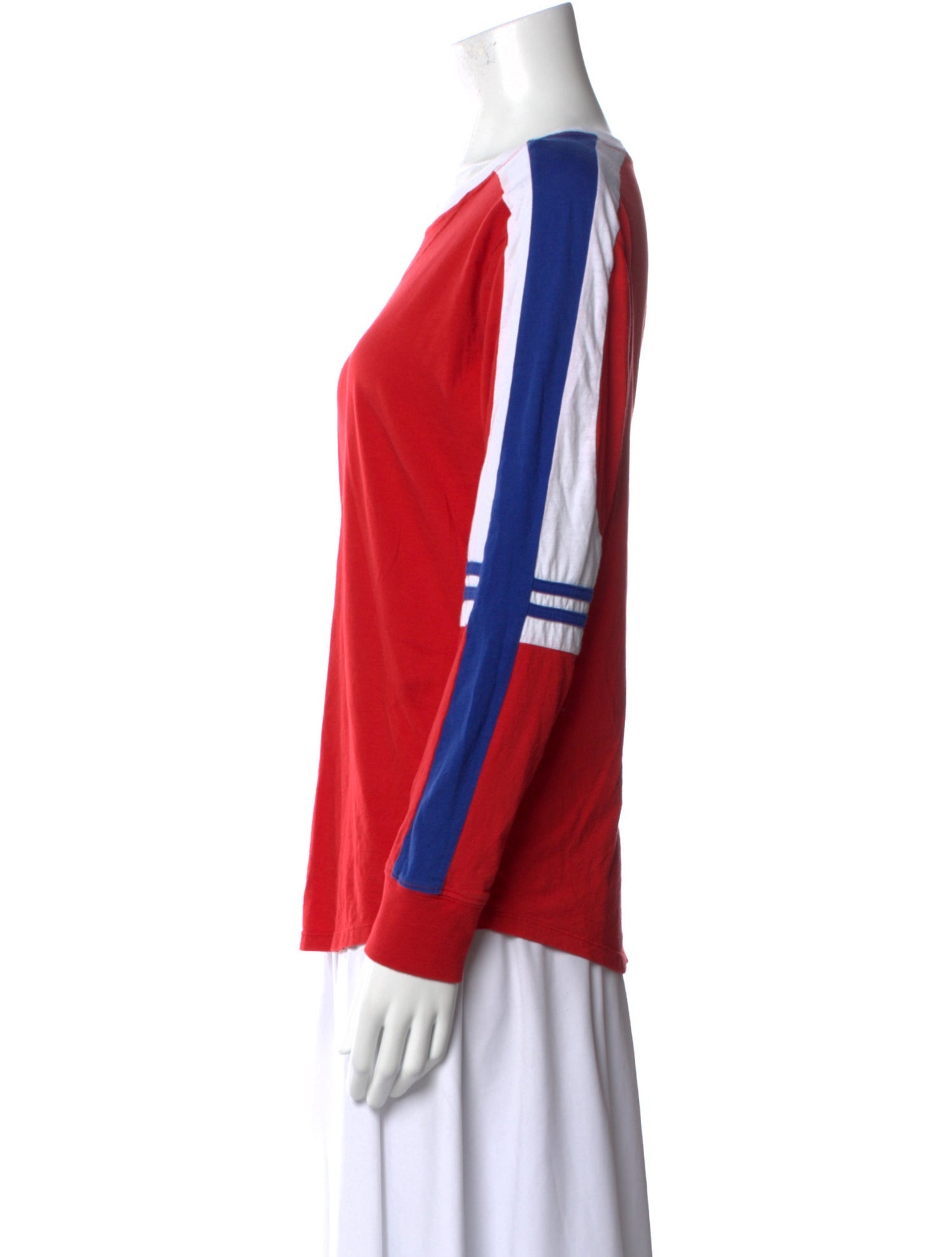 Sandro Colorblock Pattern Scoop Neck Top