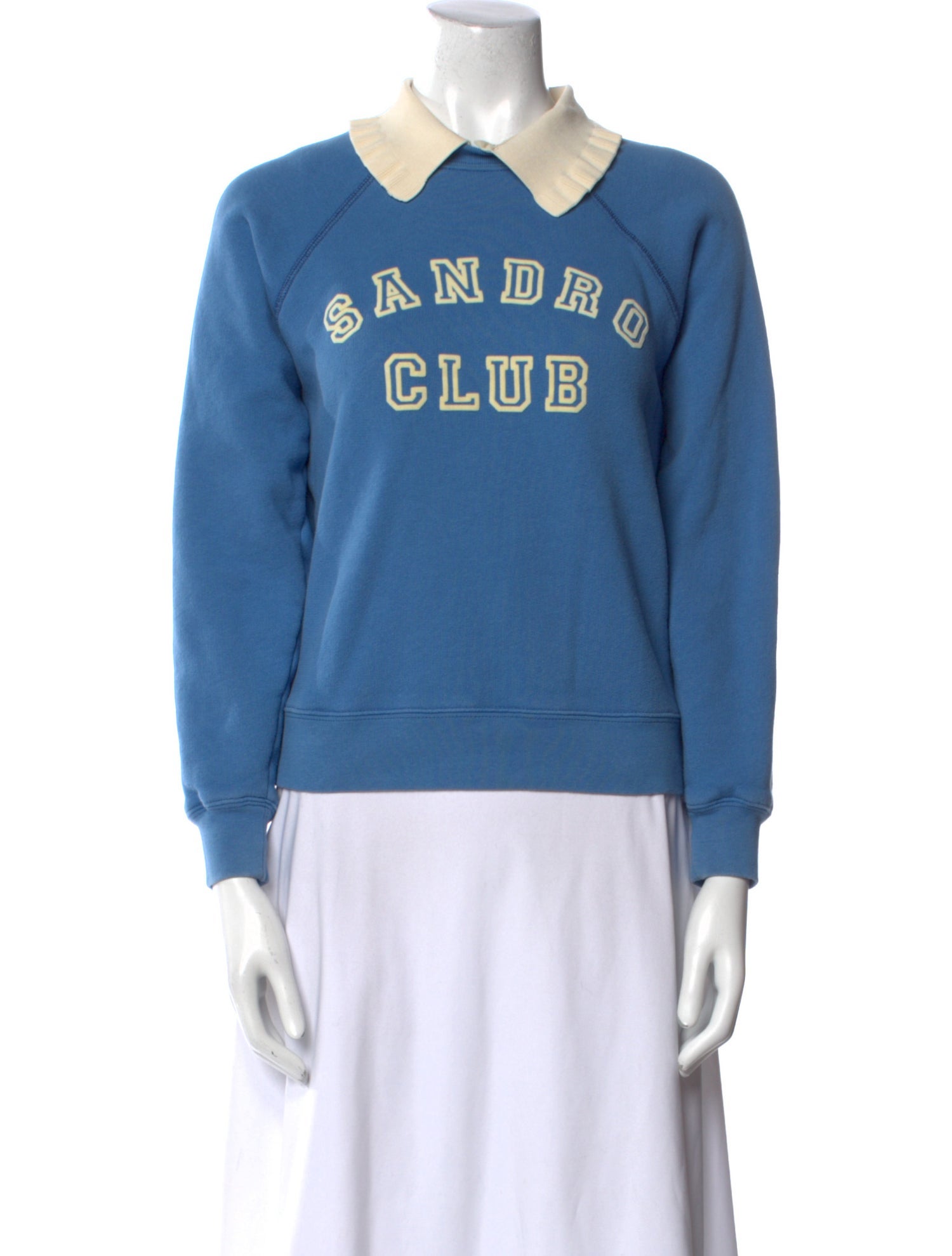 Sandro Graphic Print Crew Neck Sweater