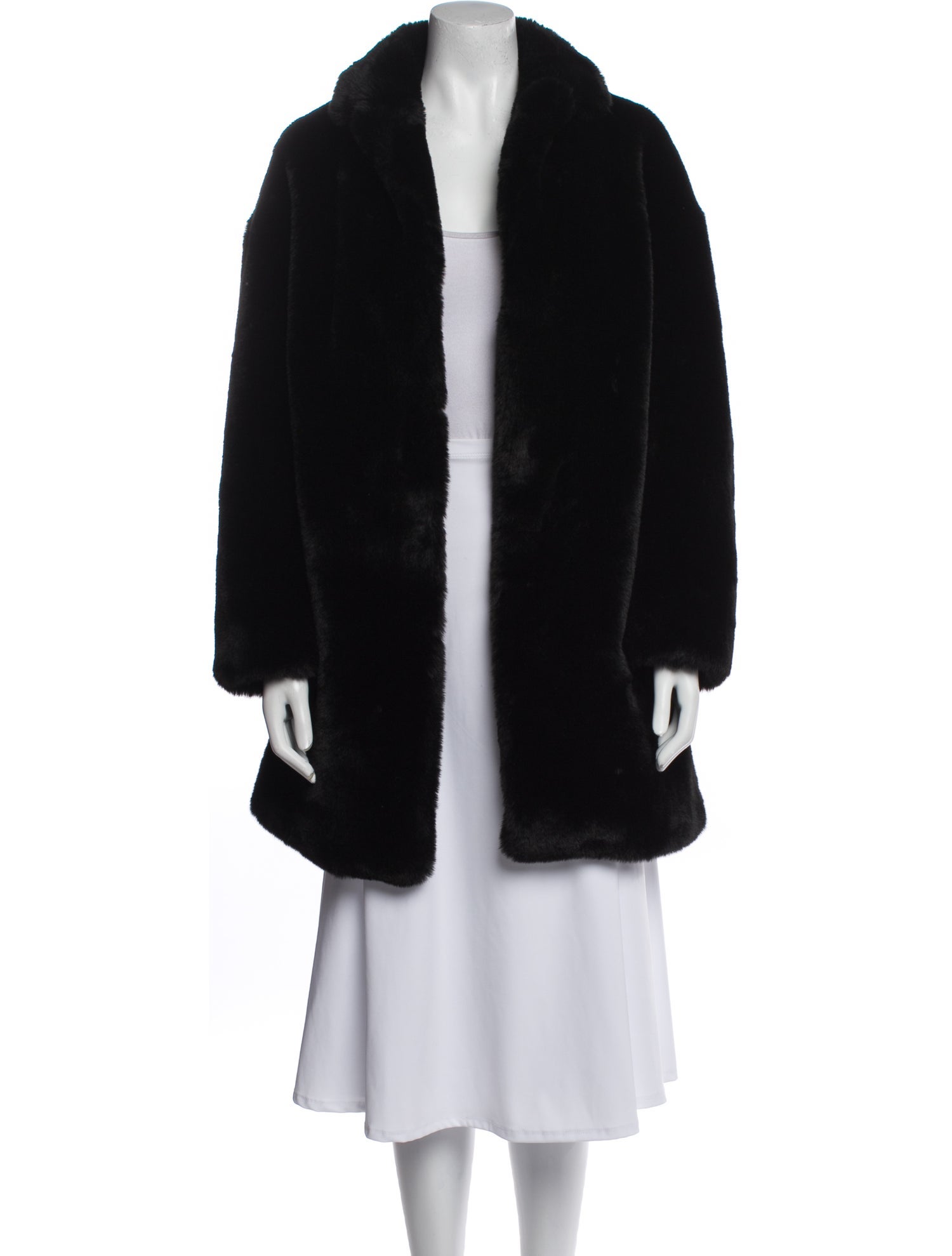 Sandro Faux Fur Faux Fur Coat