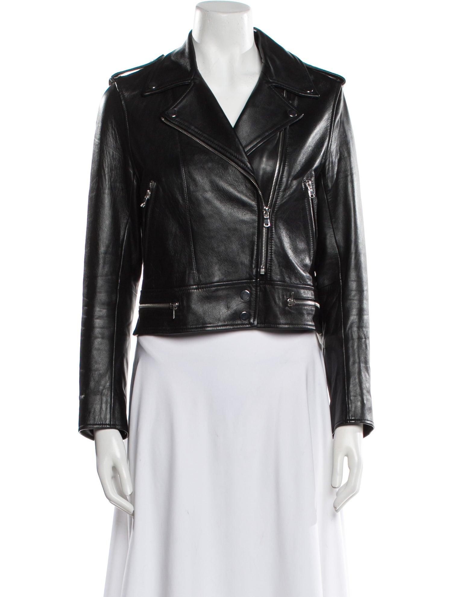 Sandro Leather Biker Jacket