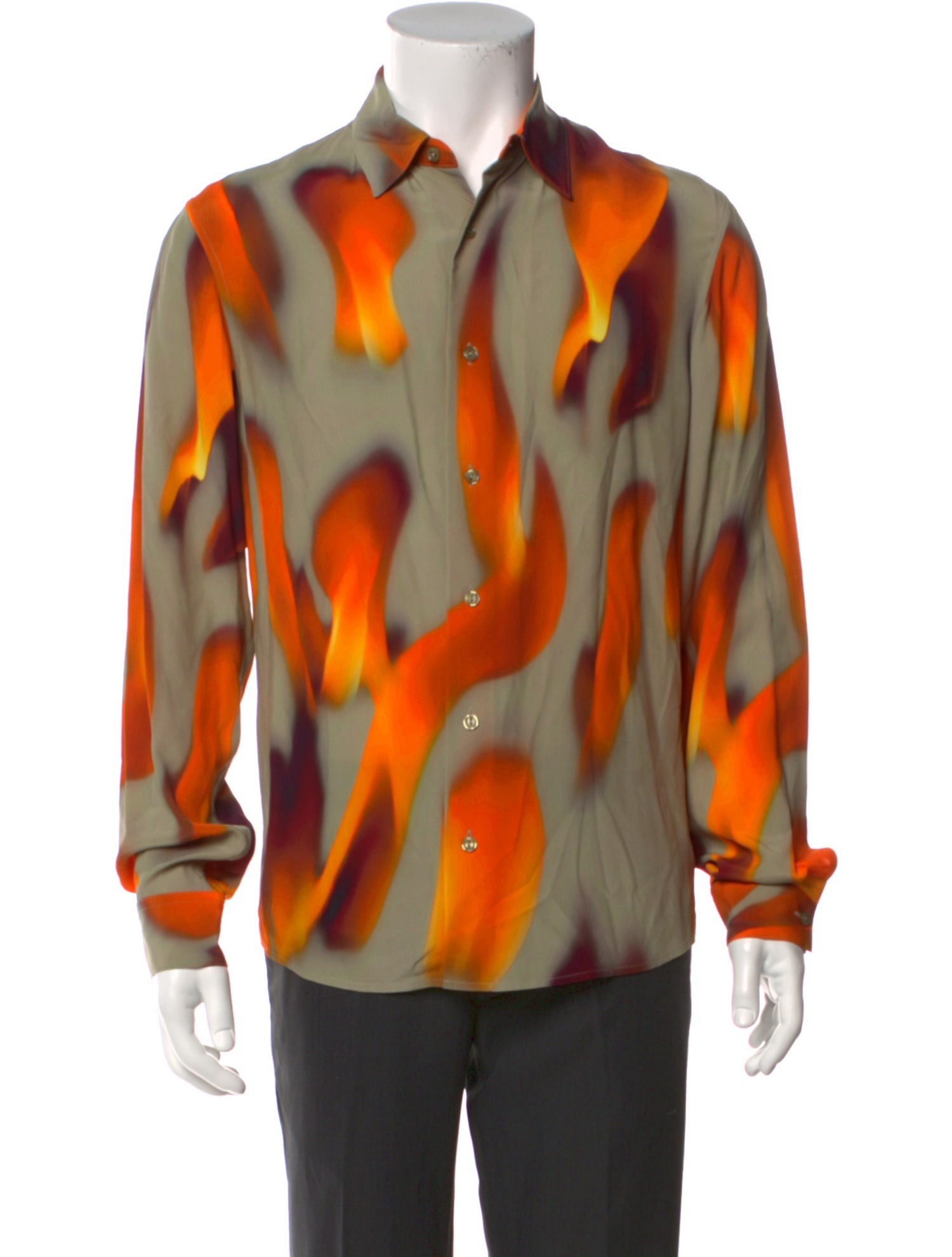 Sandro Printed Long Sleeve Shirt