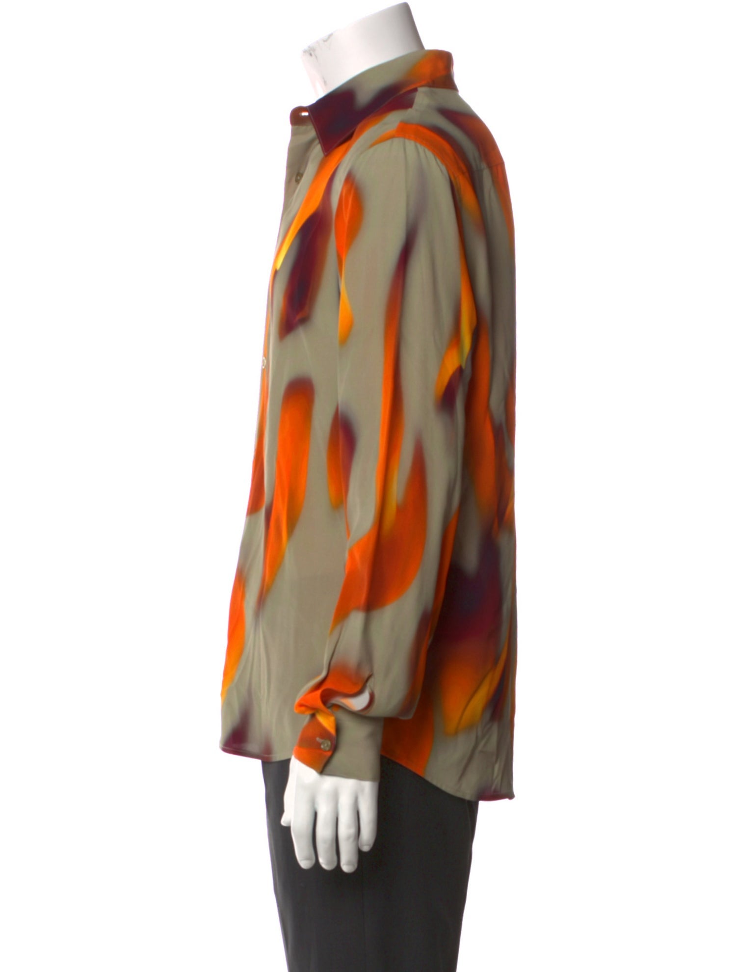 Sandro Printed Long Sleeve Shirt