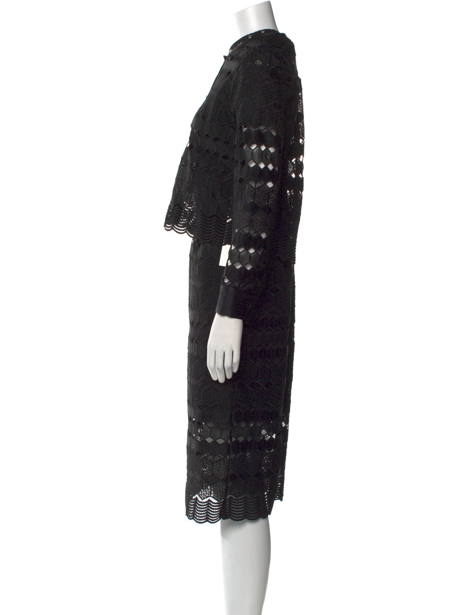 Sandro Lace Pattern Midi Length Dress