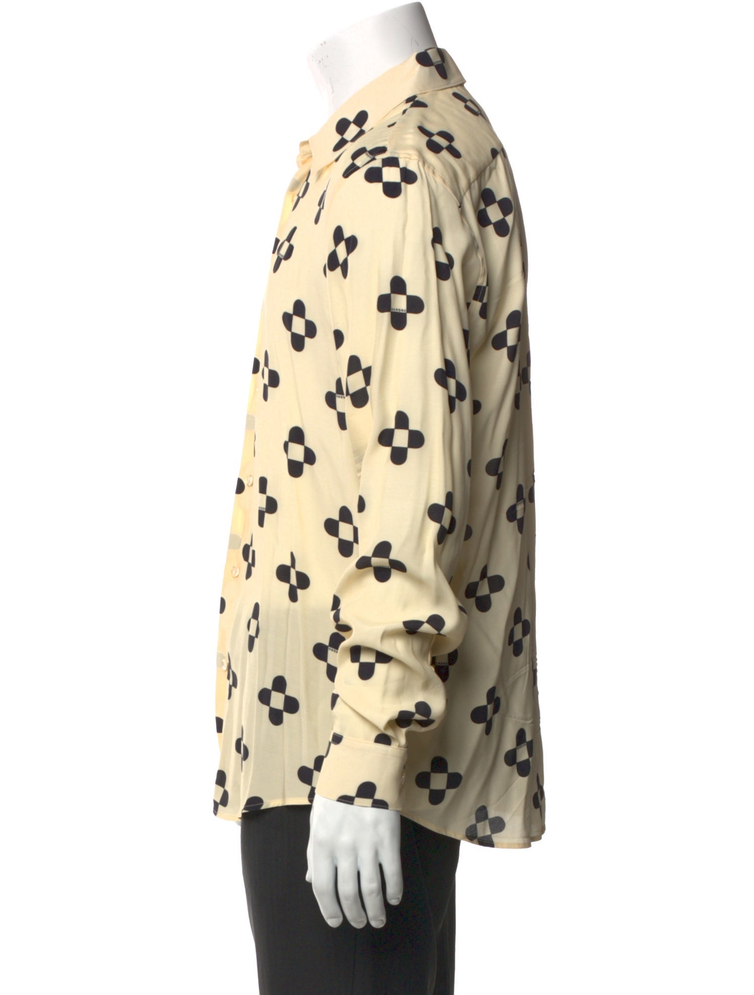 Sandro Floral Print Long Sleeve Shirt