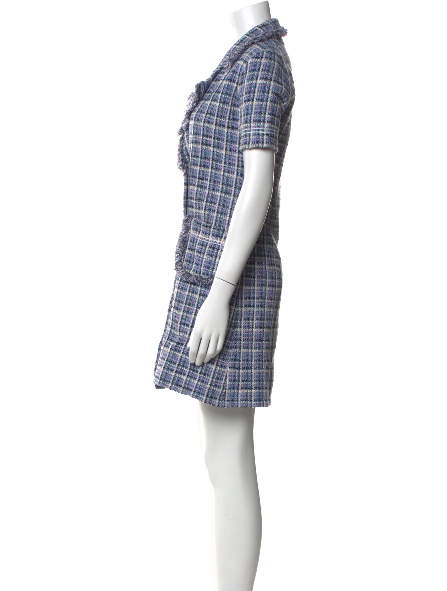 Sandro Plaid Print Mini Dress