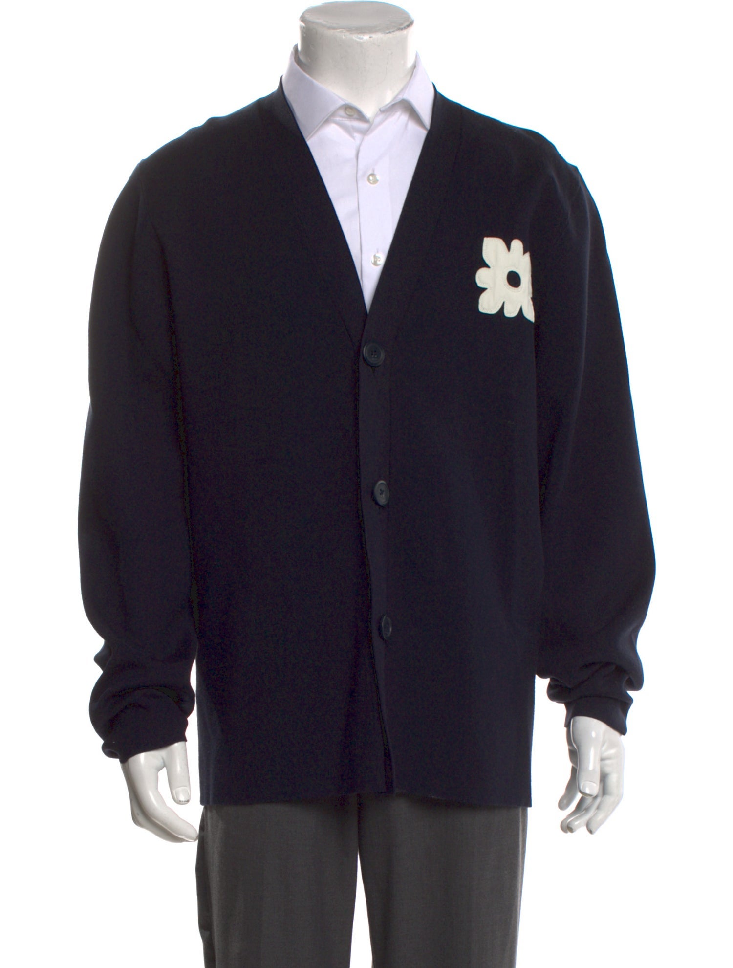 Sandro Graphic Print V-Neck Cardigan w/ Tags