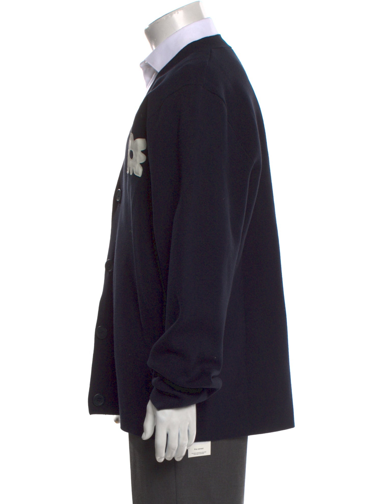 Sandro Graphic Print V-Neck Cardigan w/ Tags