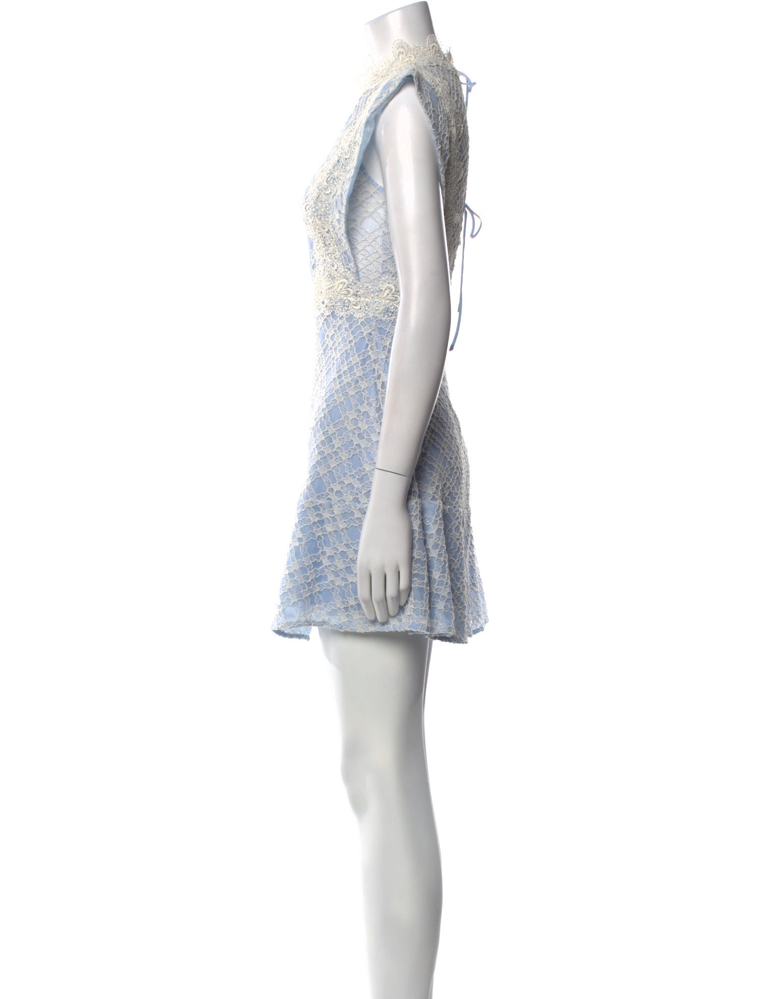 Sandro Lace Pattern Mini Dress