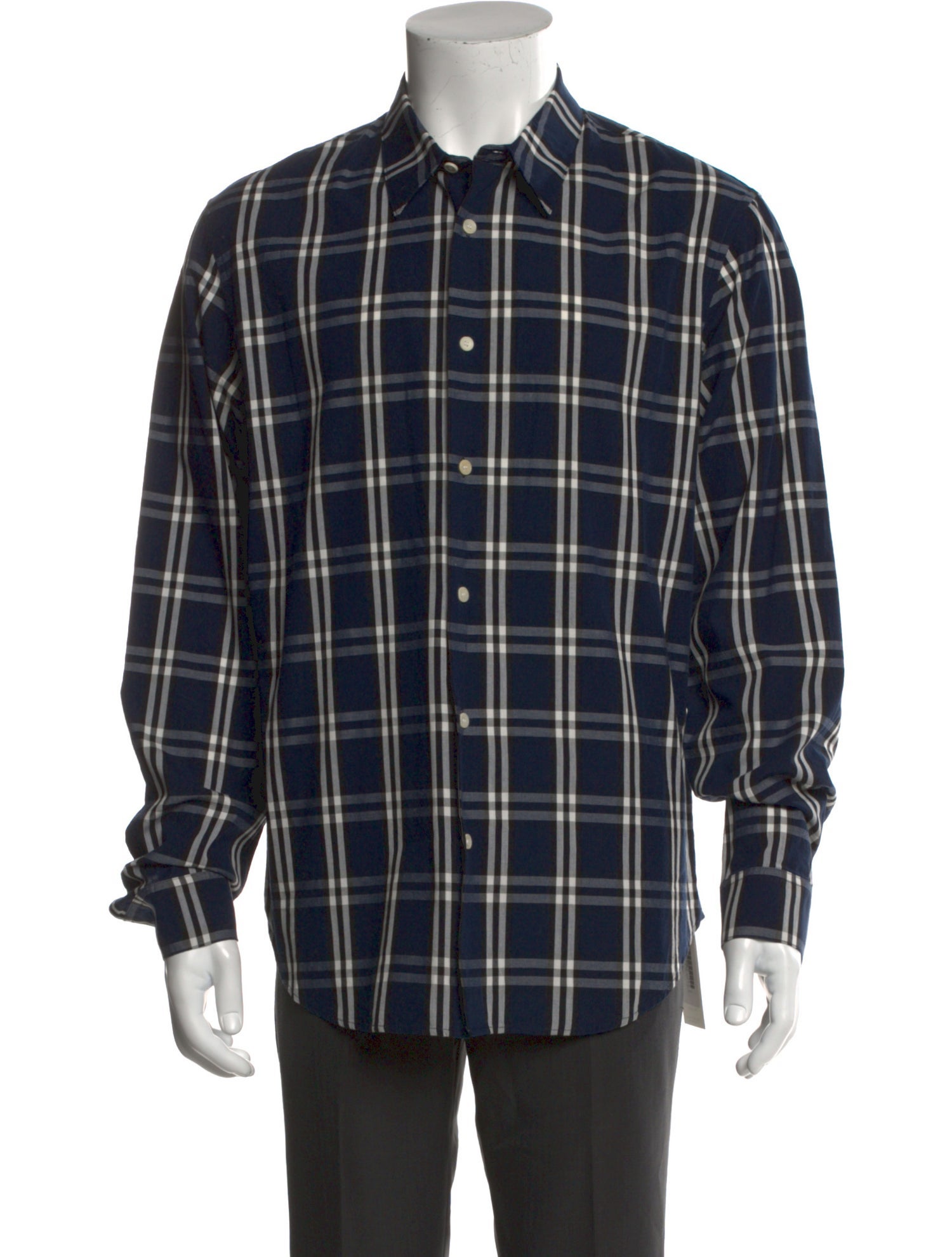 Sandro Plaid Print Long Sleeve Shirt