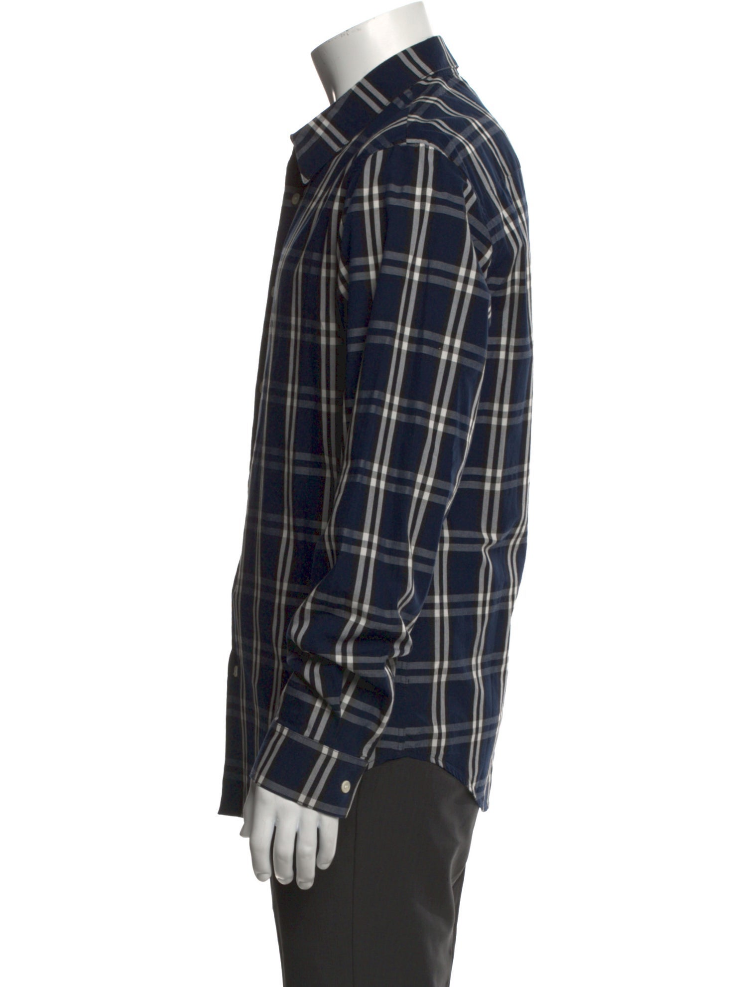 Sandro Plaid Print Long Sleeve Shirt