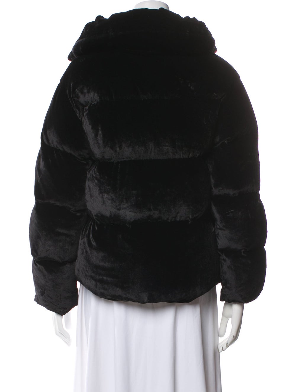 Sandro Down Jacket Black Collarless Slit Pockets & - image 3