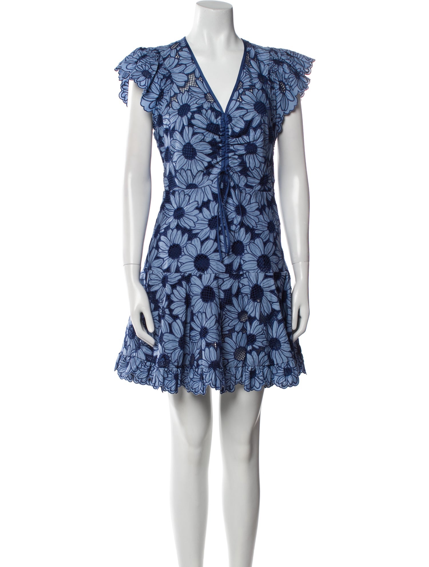 Sandro Floral Print Mini Dress