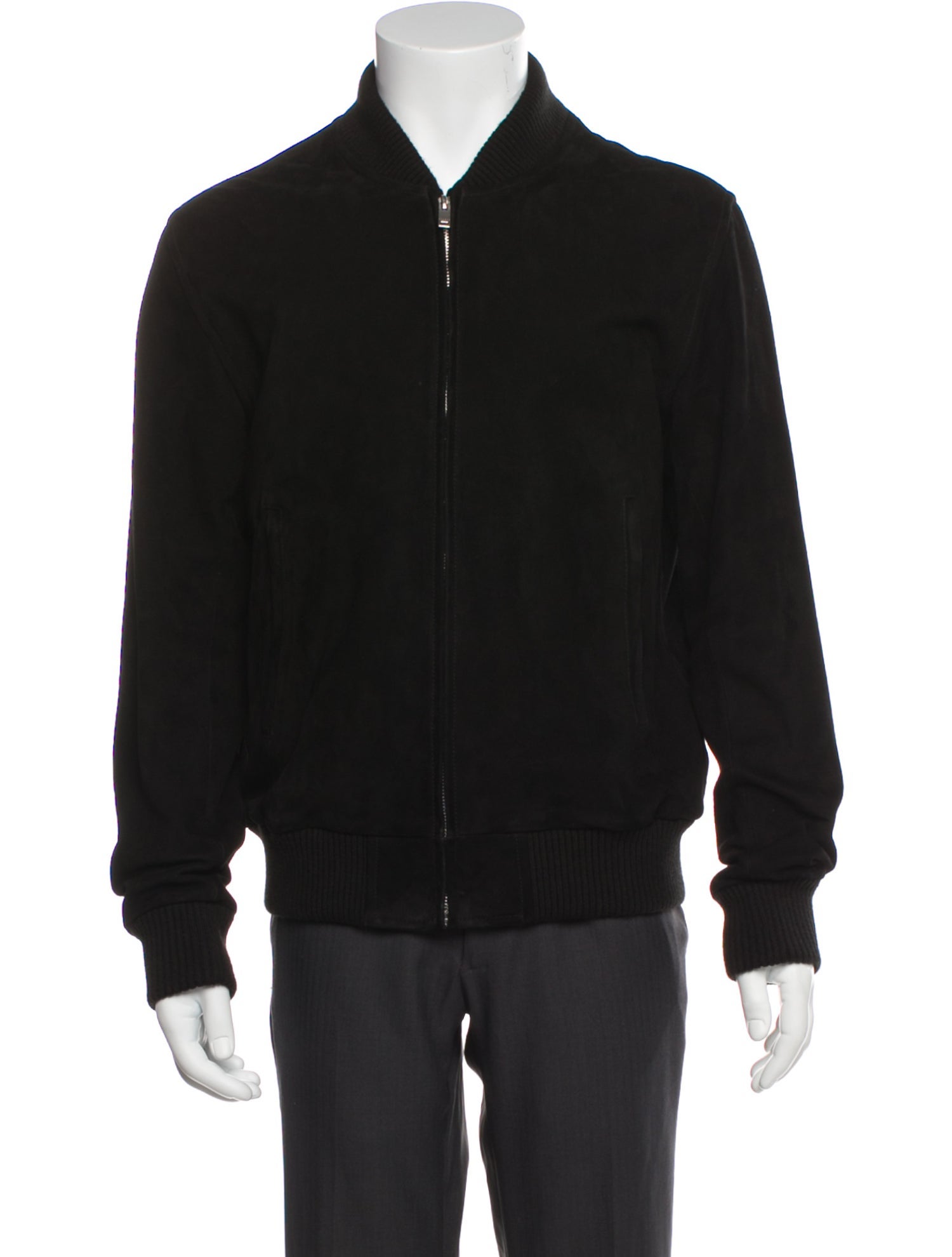 Sandro Goat Leather Bomber Jacket