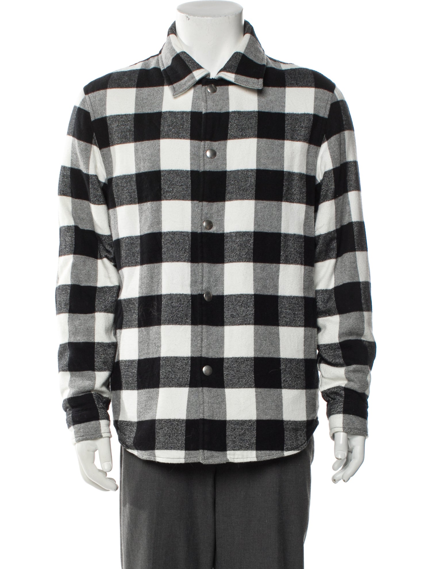 Sandro Plaid Print Trucker Jacket