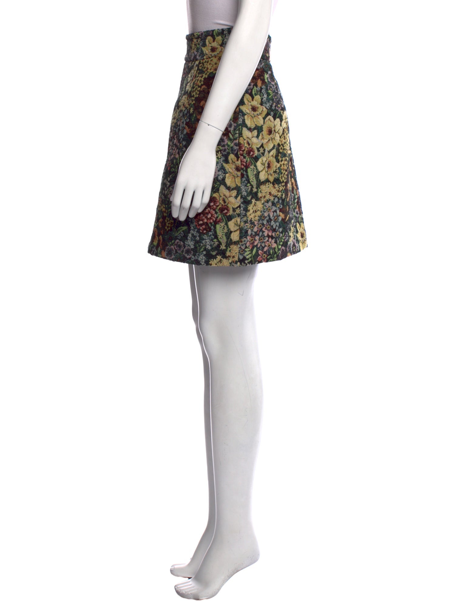 Sandro Floral Print Mini Skirt
