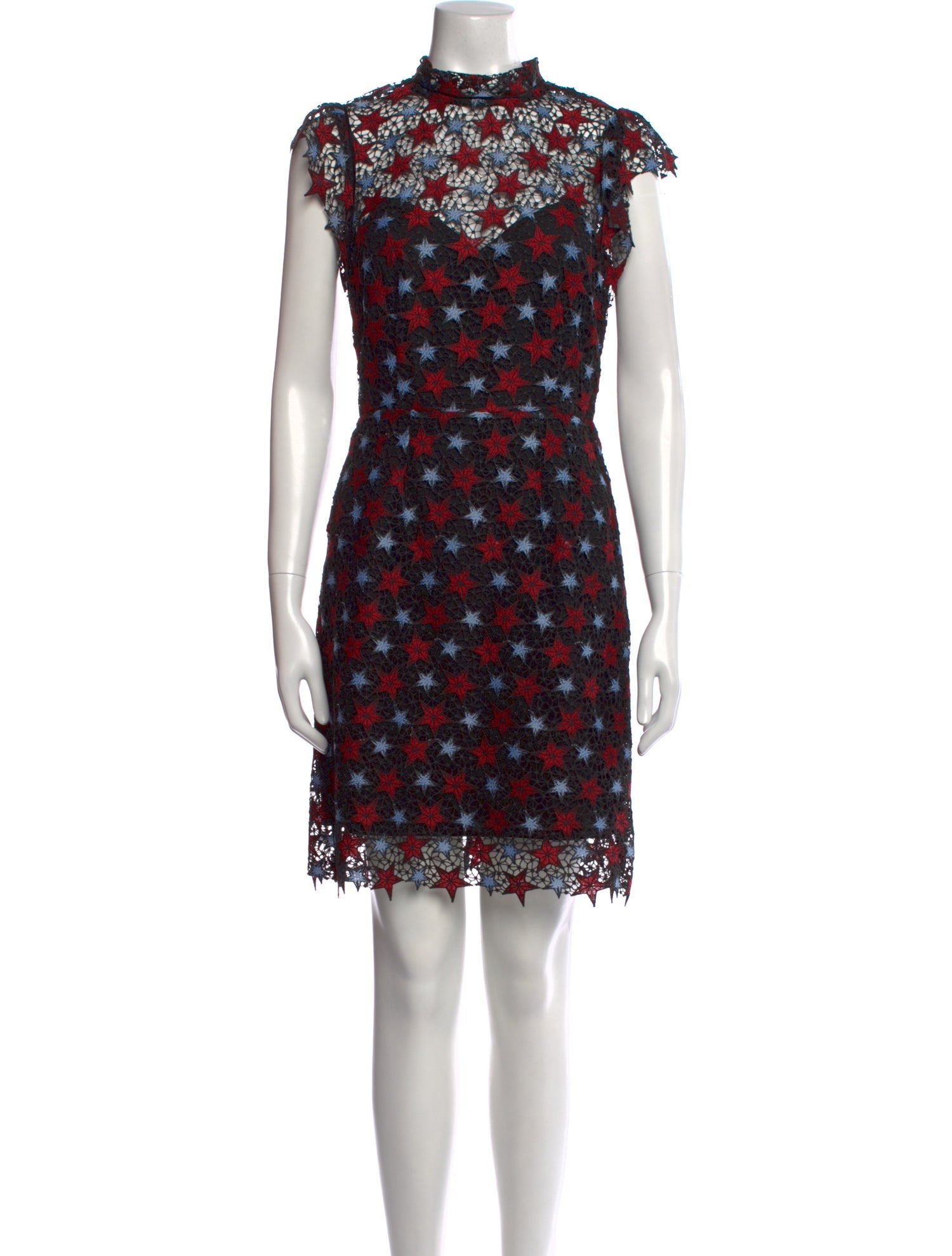 Sandro Lace Pattern Mini Dress