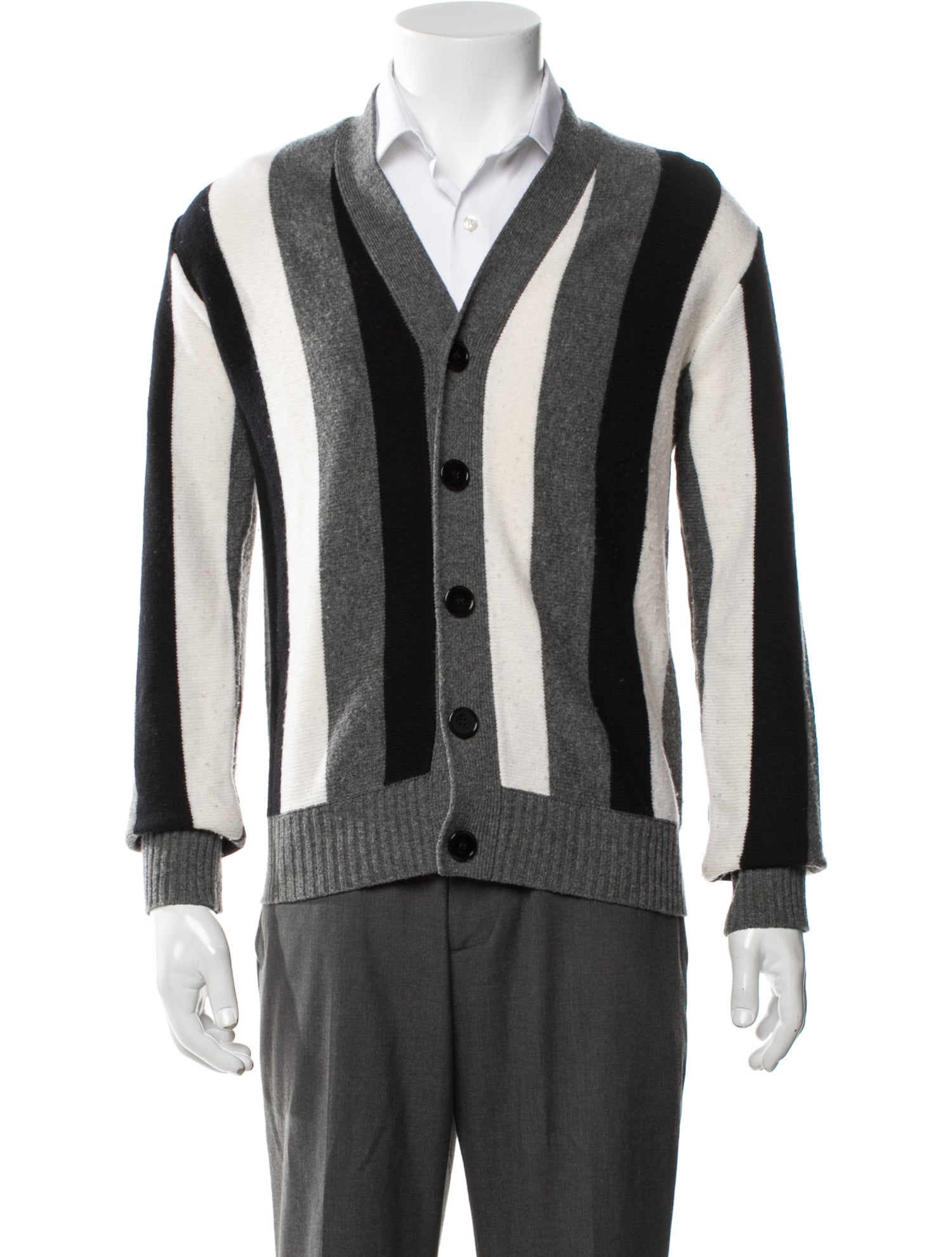 Sandro Wool Striped Cardigan