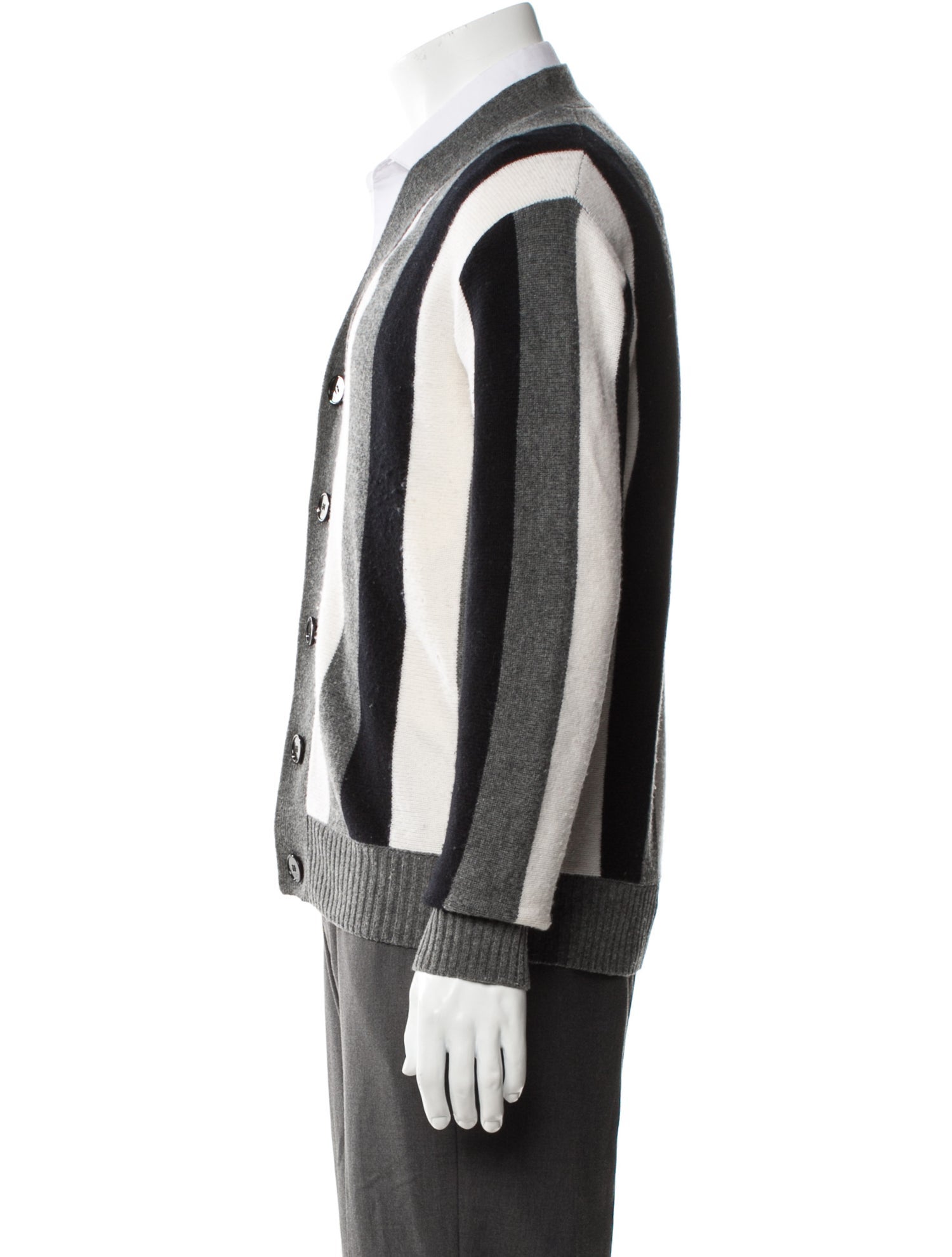 Sandro Wool Striped Cardigan