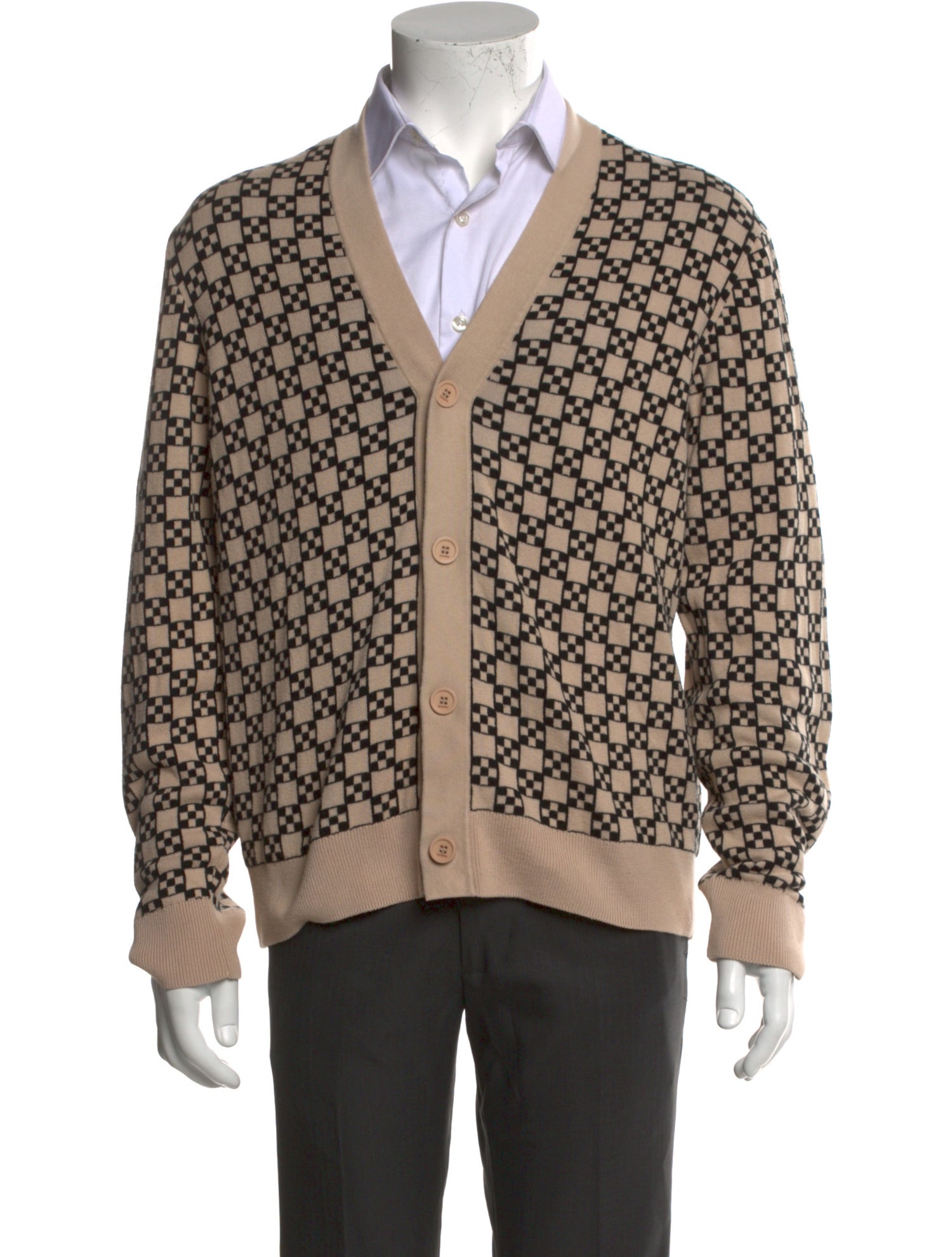 Sandro Printed V-Neck Cardigan