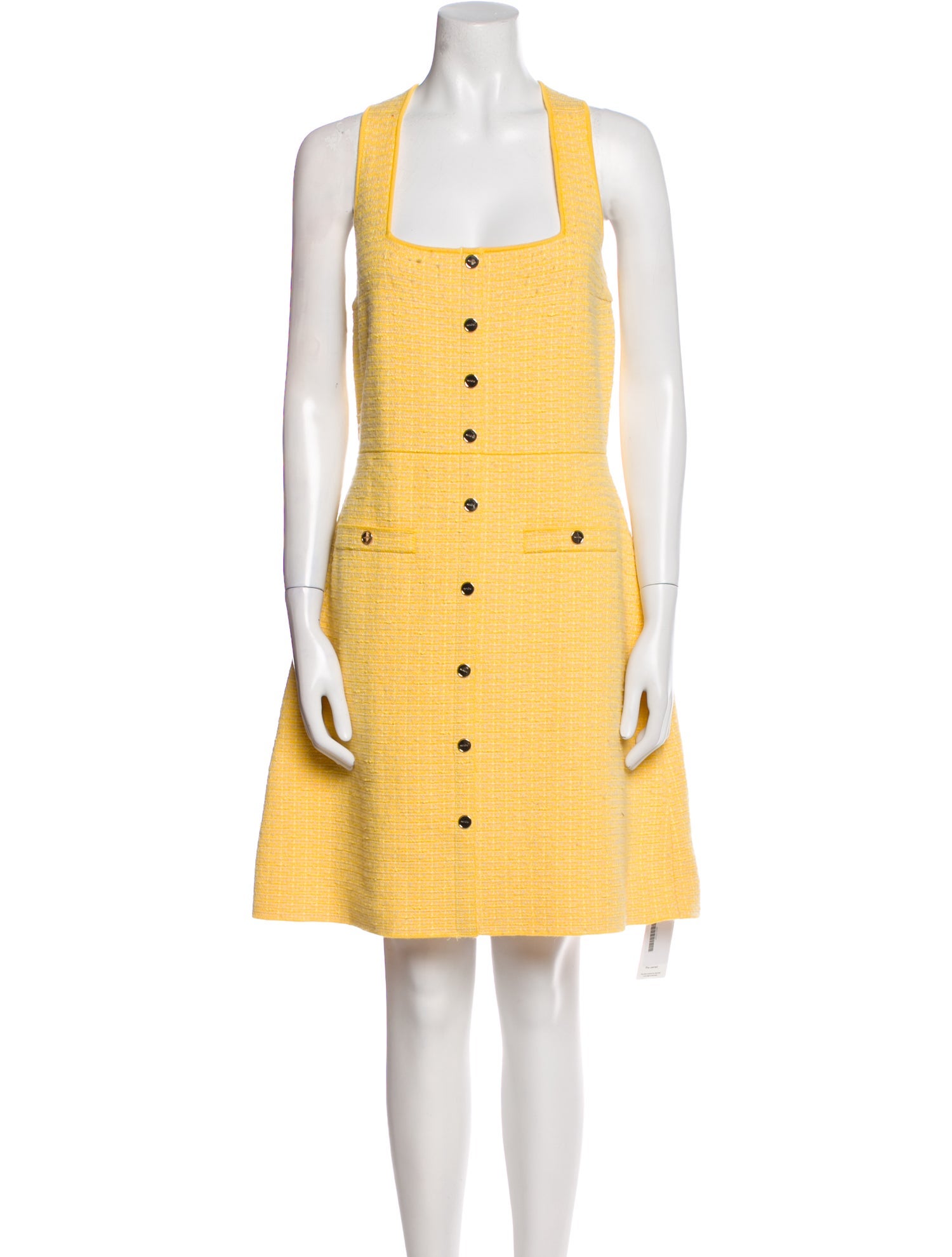 Sandro Square Neckline Knee-Length Dress