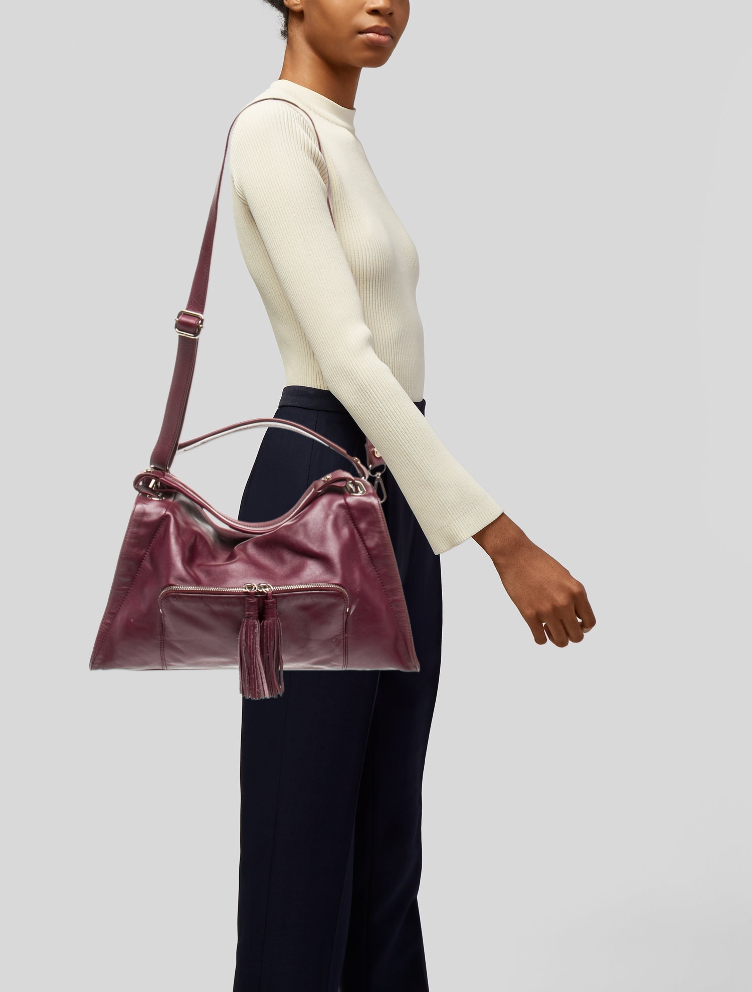 Sandro Leather Top Handle Bag