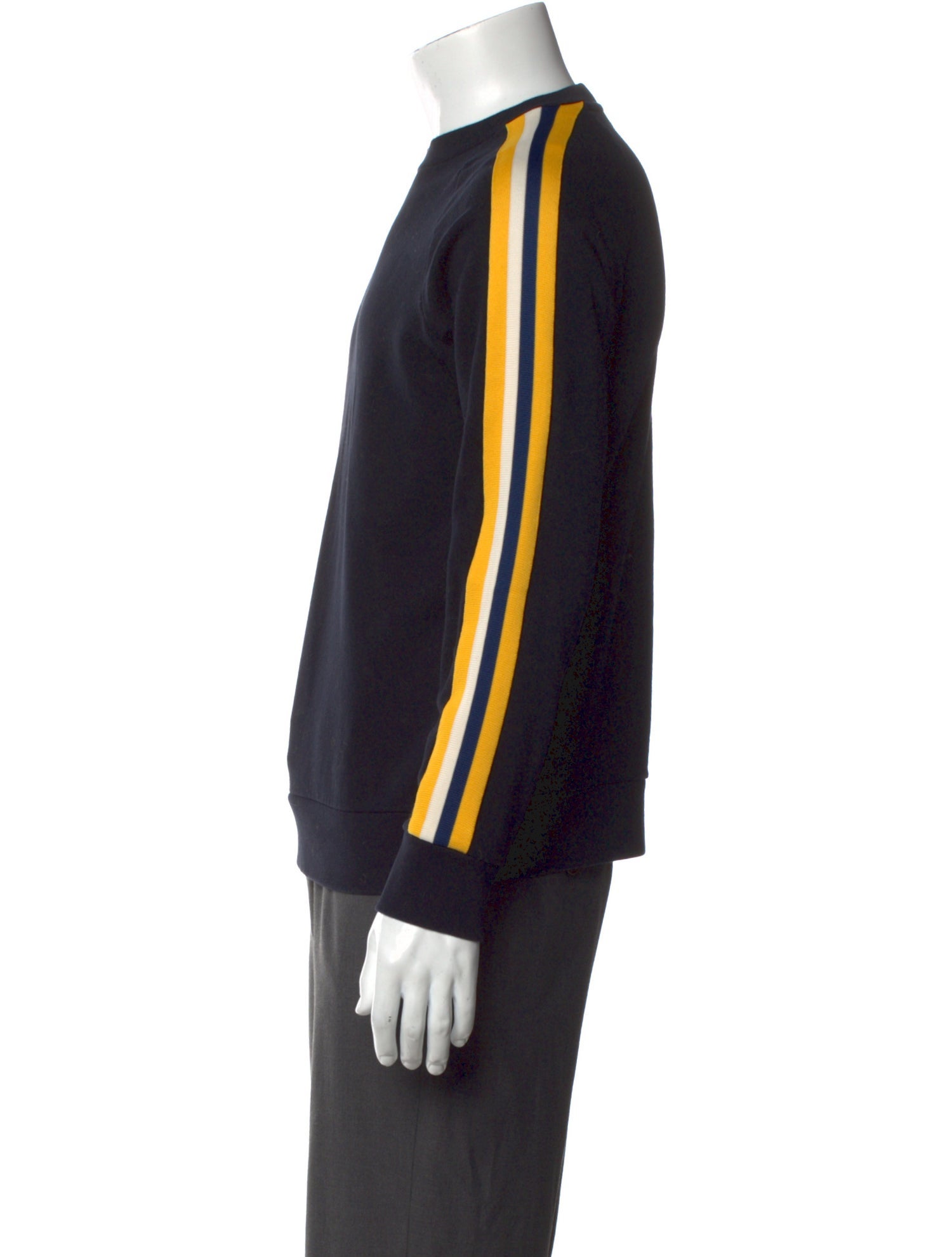 Sandro Striped Crew Neck Sweatshirt