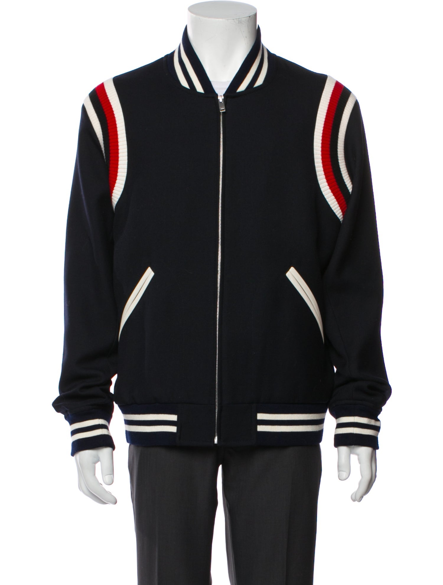 Sandro Striped Bomber Jacket