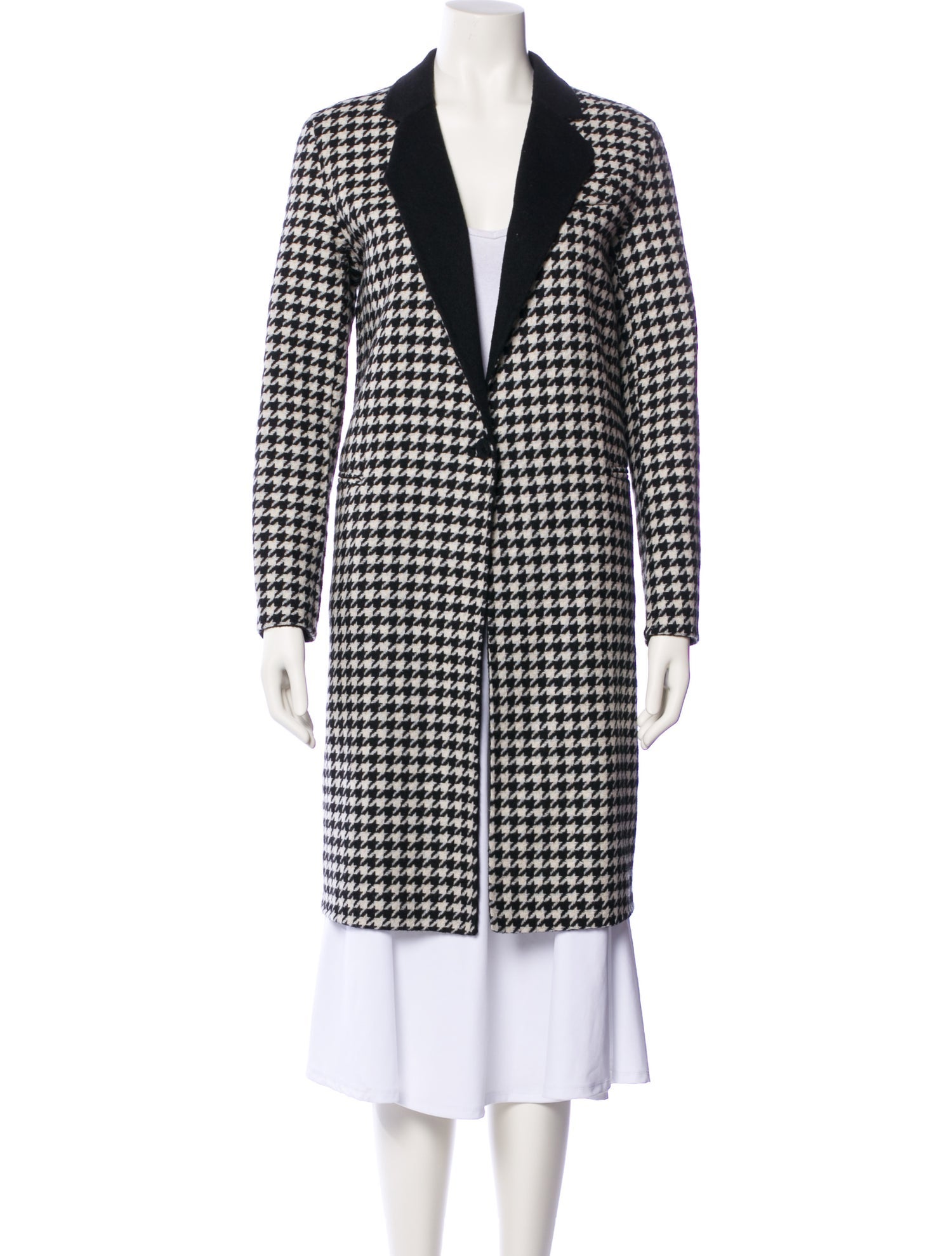Sandro Wool Plaid Print Coat