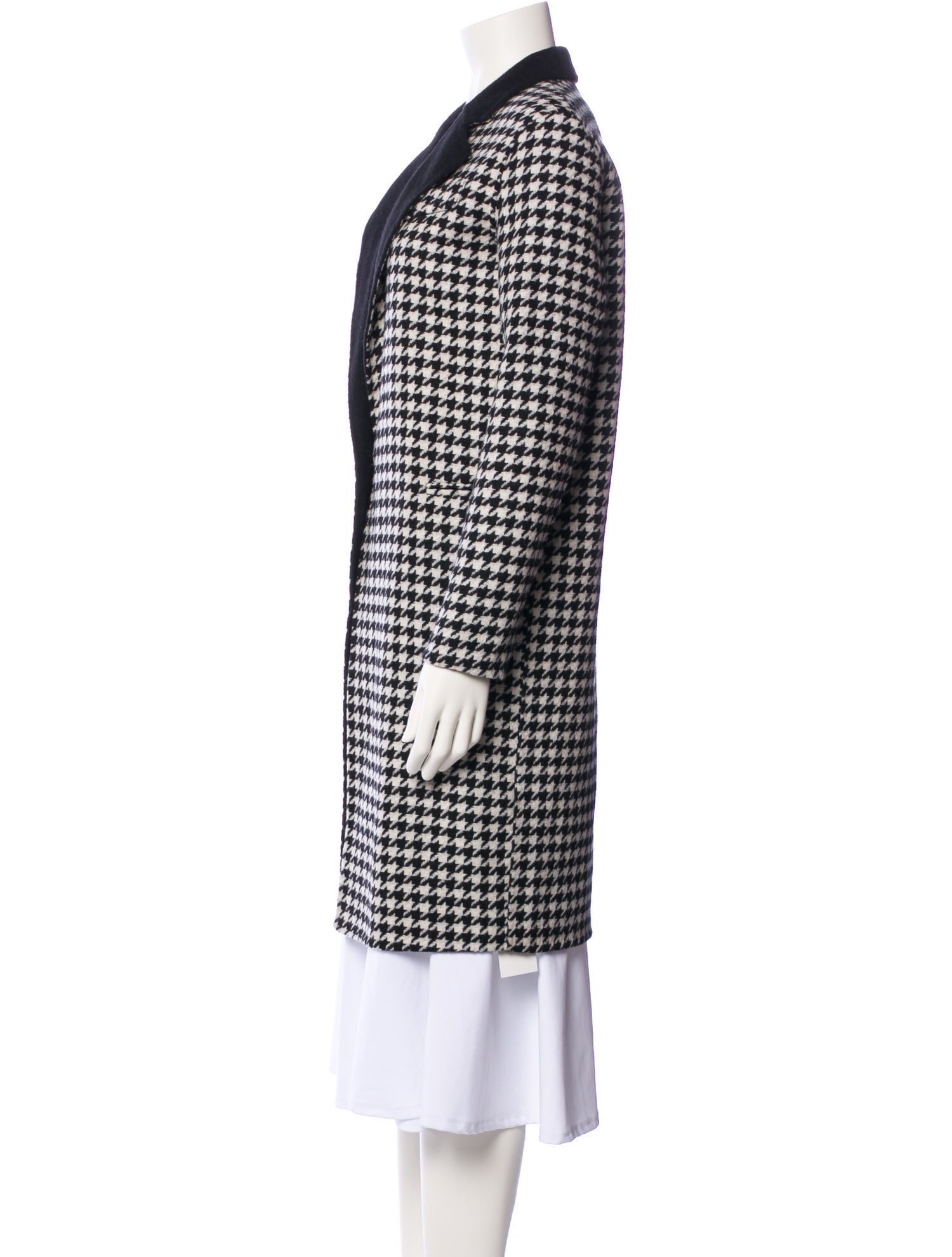 Sandro Wool Plaid Print Coat