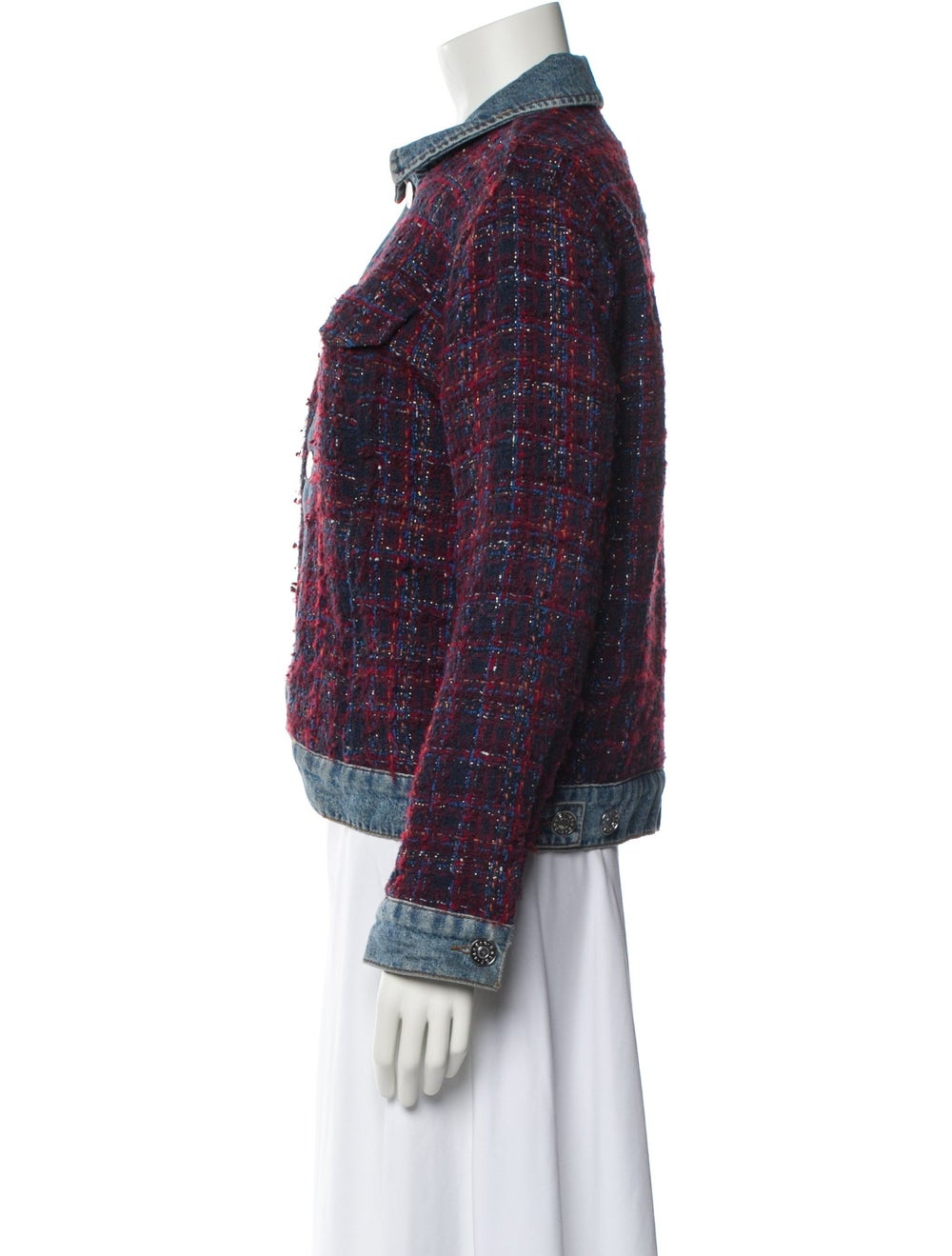 Sandro Tweed Pattern Denim Jacket - image 2