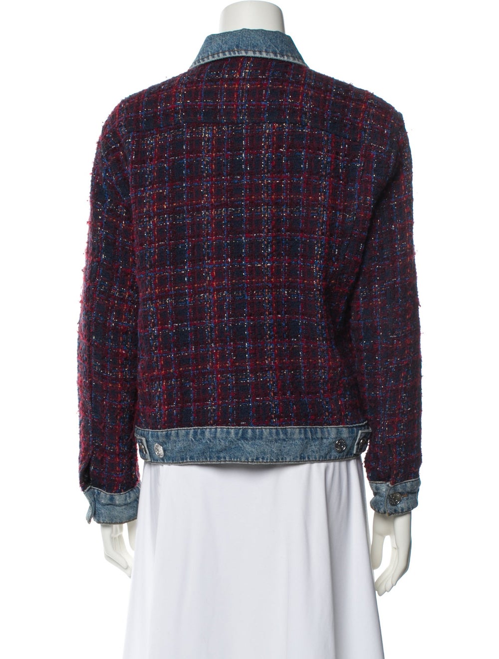 Sandro Tweed Pattern Denim Jacket - image 3