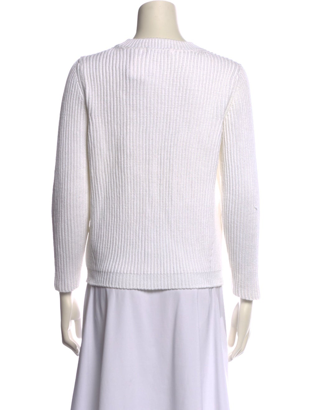 Sandro Pullover White Colorblock Pattern Long Sle… - image 3