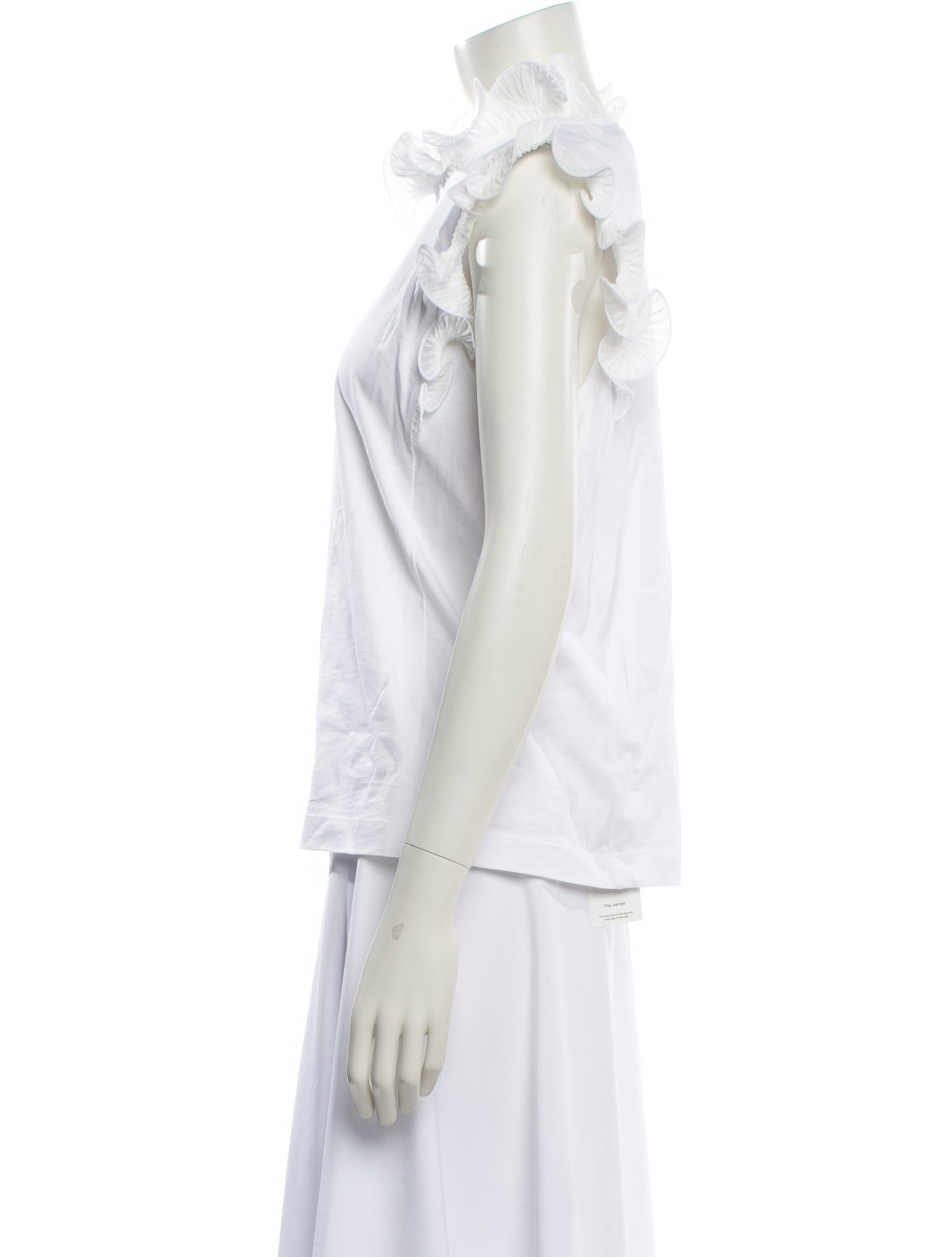 Sandro Mock Neck Sleeveless Button-Up Top