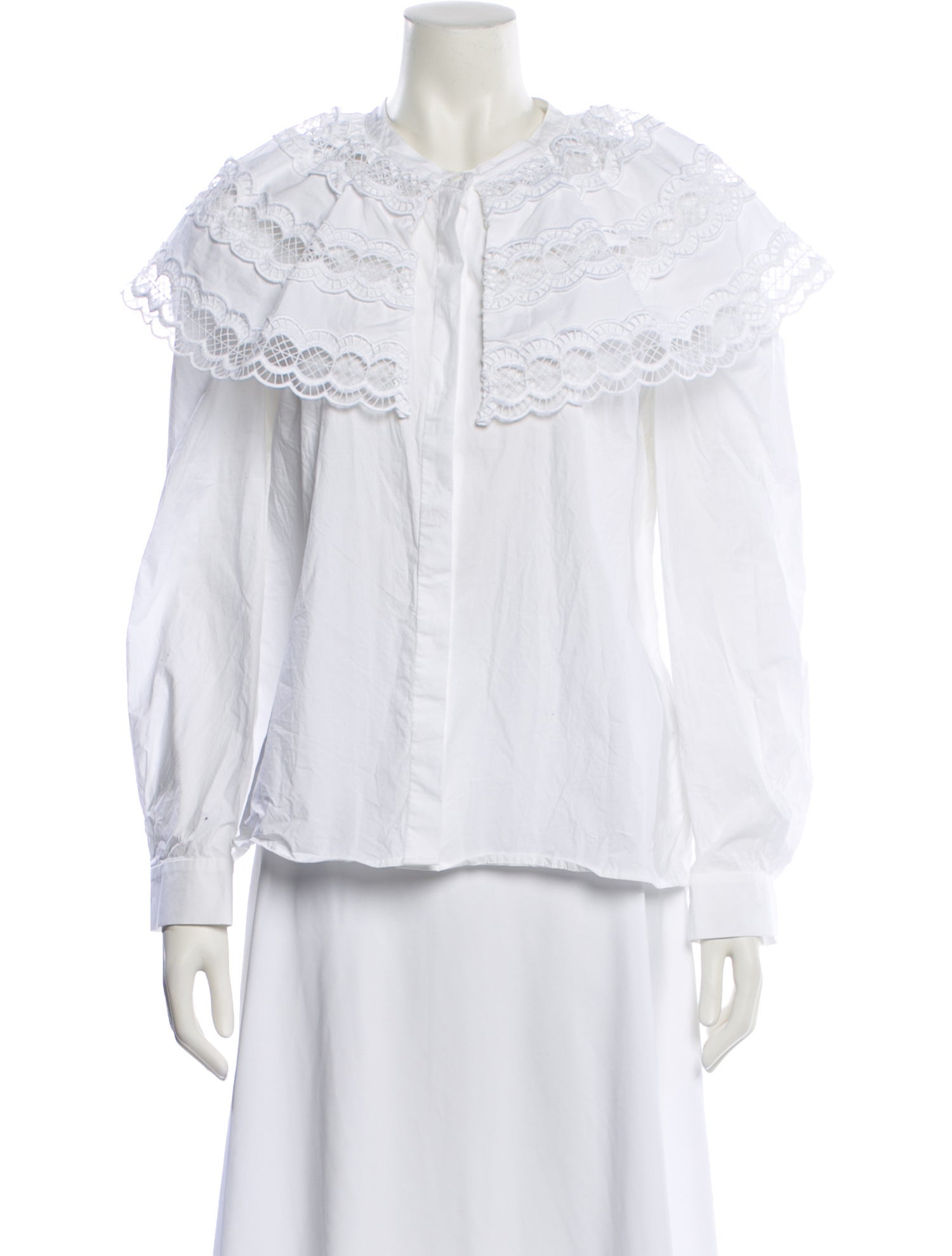 Sandro Mock Neck Long Sleeve Blouse