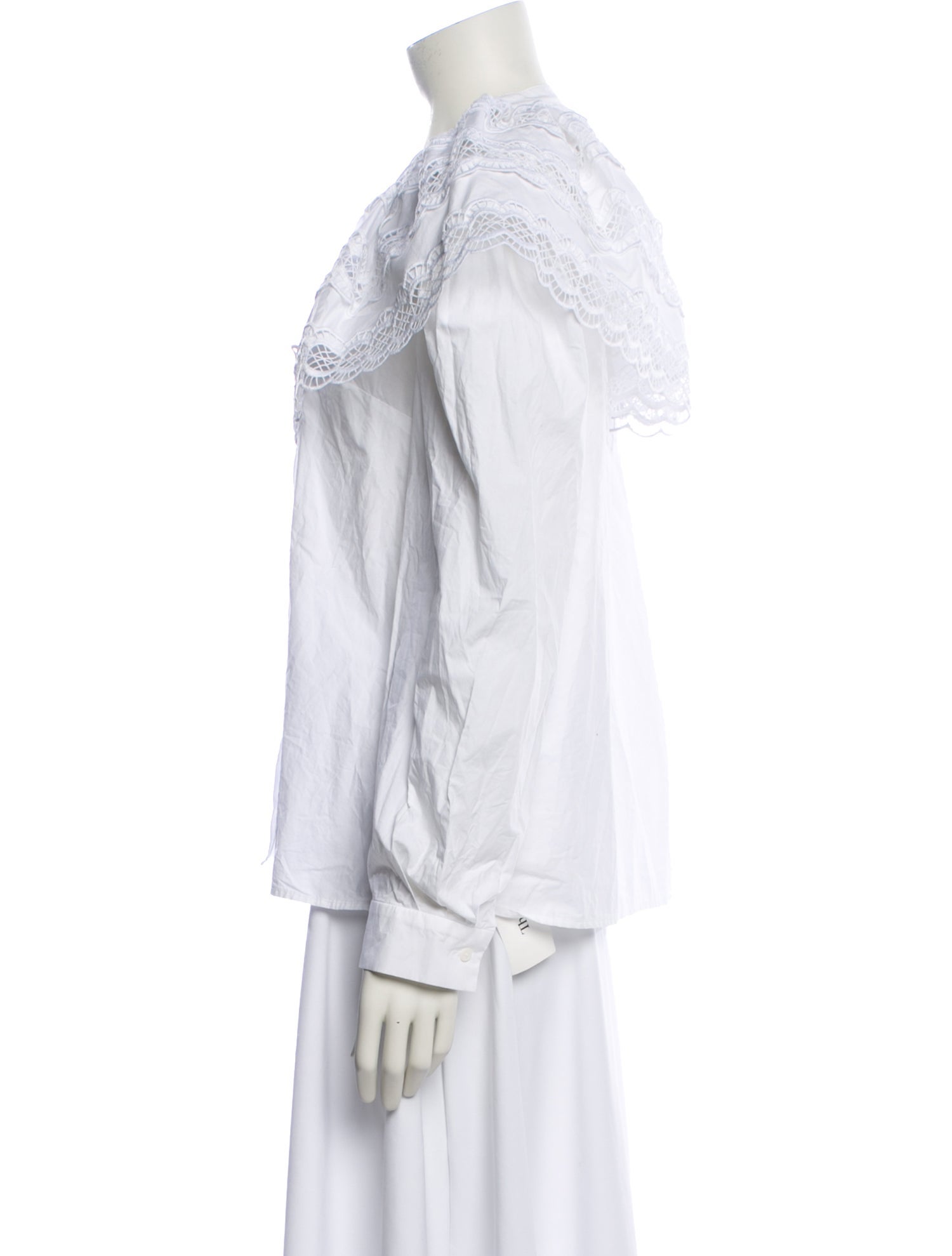 Sandro Mock Neck Long Sleeve Blouse