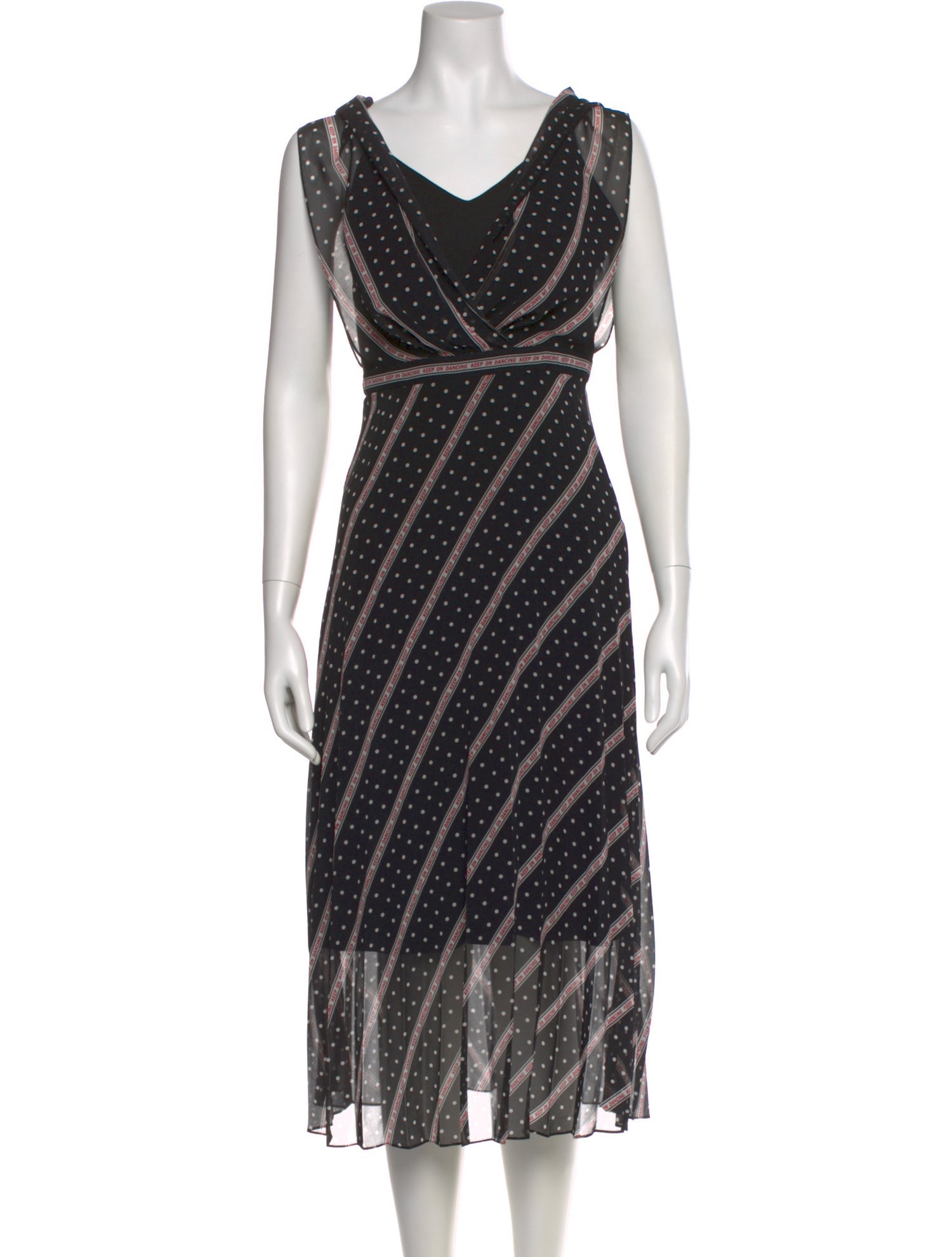 Sandro Polka Dot Print Long Dress