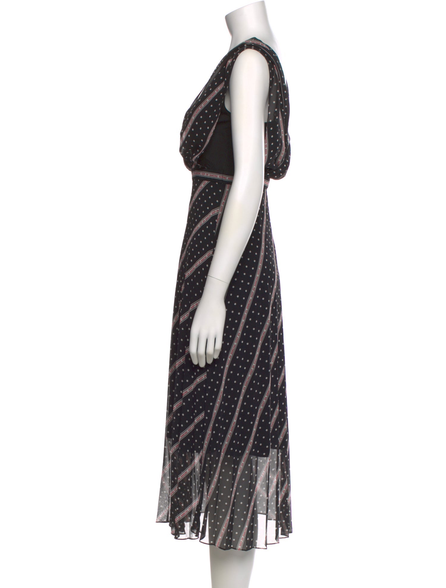 Sandro Polka Dot Print Long Dress