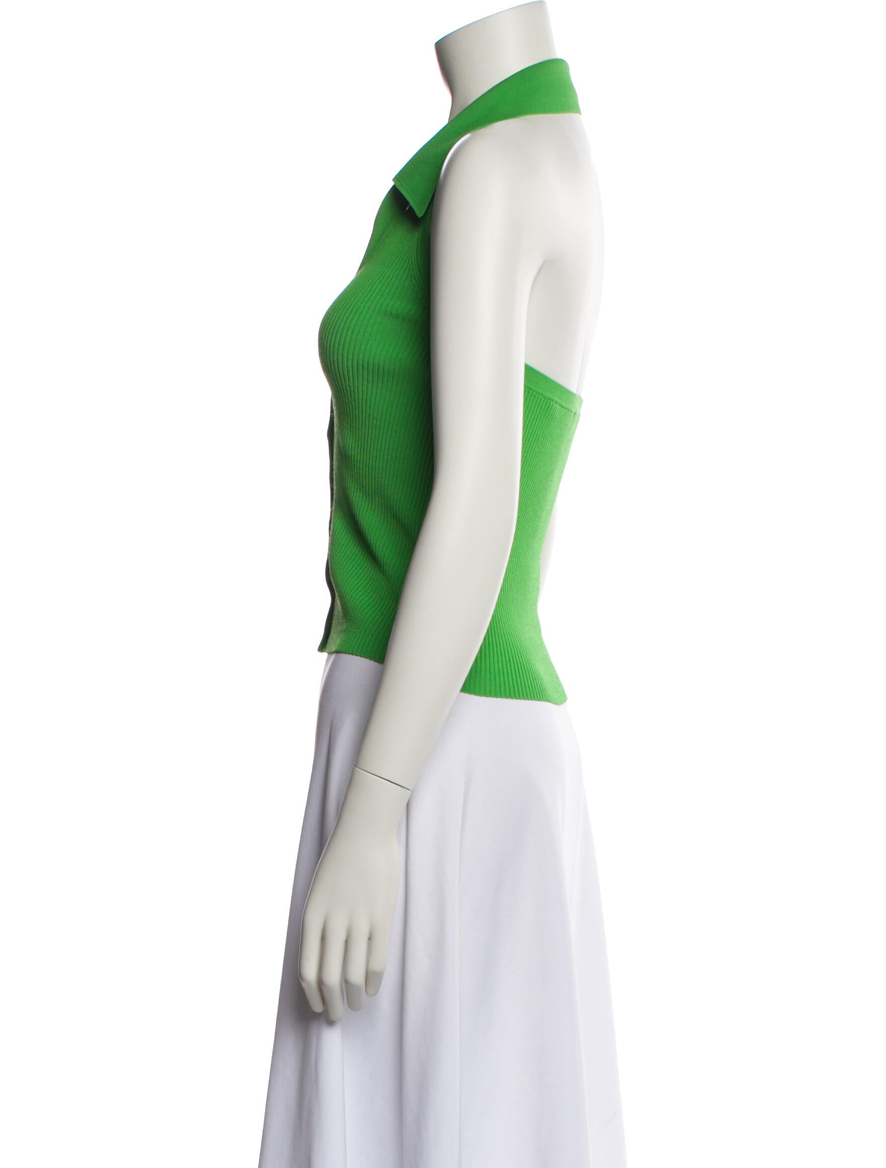 Sandro V-Neck Sleeveless Crop Top