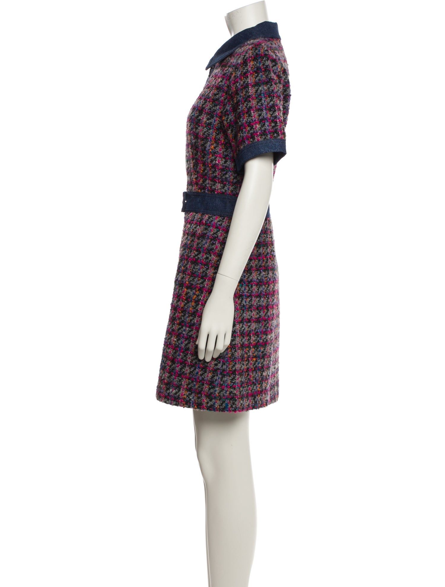 Sandro Tweed Pattern Mini Dress