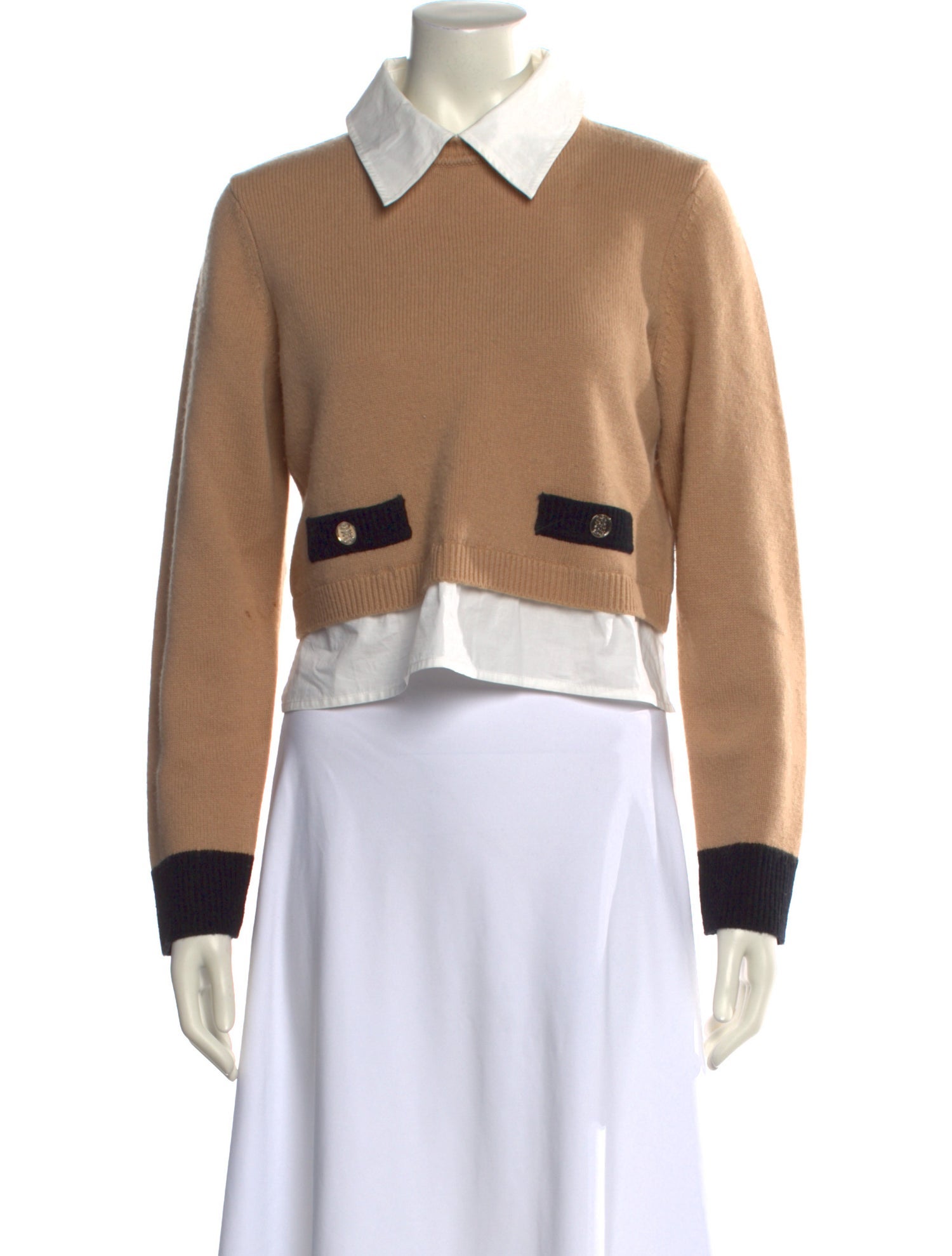 Sandro Wool Colorblock Pattern Sweater